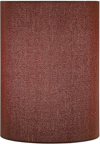 Miniatura 3 de Aspen Creative 31400 Pantalla de lámpara de construcción de araña con forma de tambor de transición (cilindro) en marrón, 8 pulgadas de ancho (8 x 8