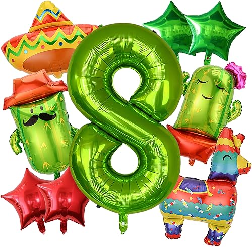 Miniatura 12 de 9 globos grandes de números moxicanos con globos de fiesta, globos de fiesta mexicana, decoraciones de fiesta de fiesta, decoraciones de fiesta de