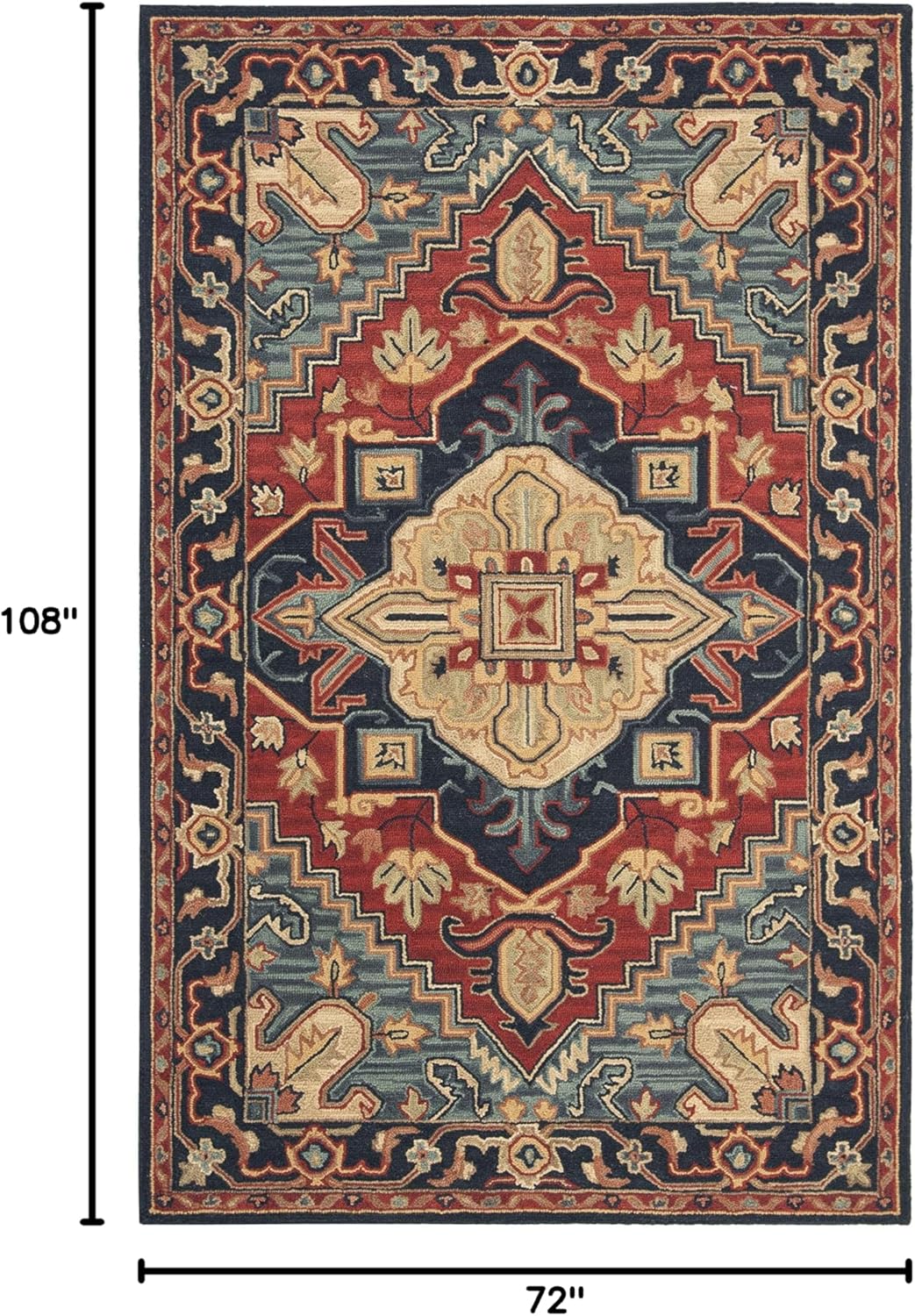 Gray and Beige Hand-Tufted Wool 6' x 9' Area Rug