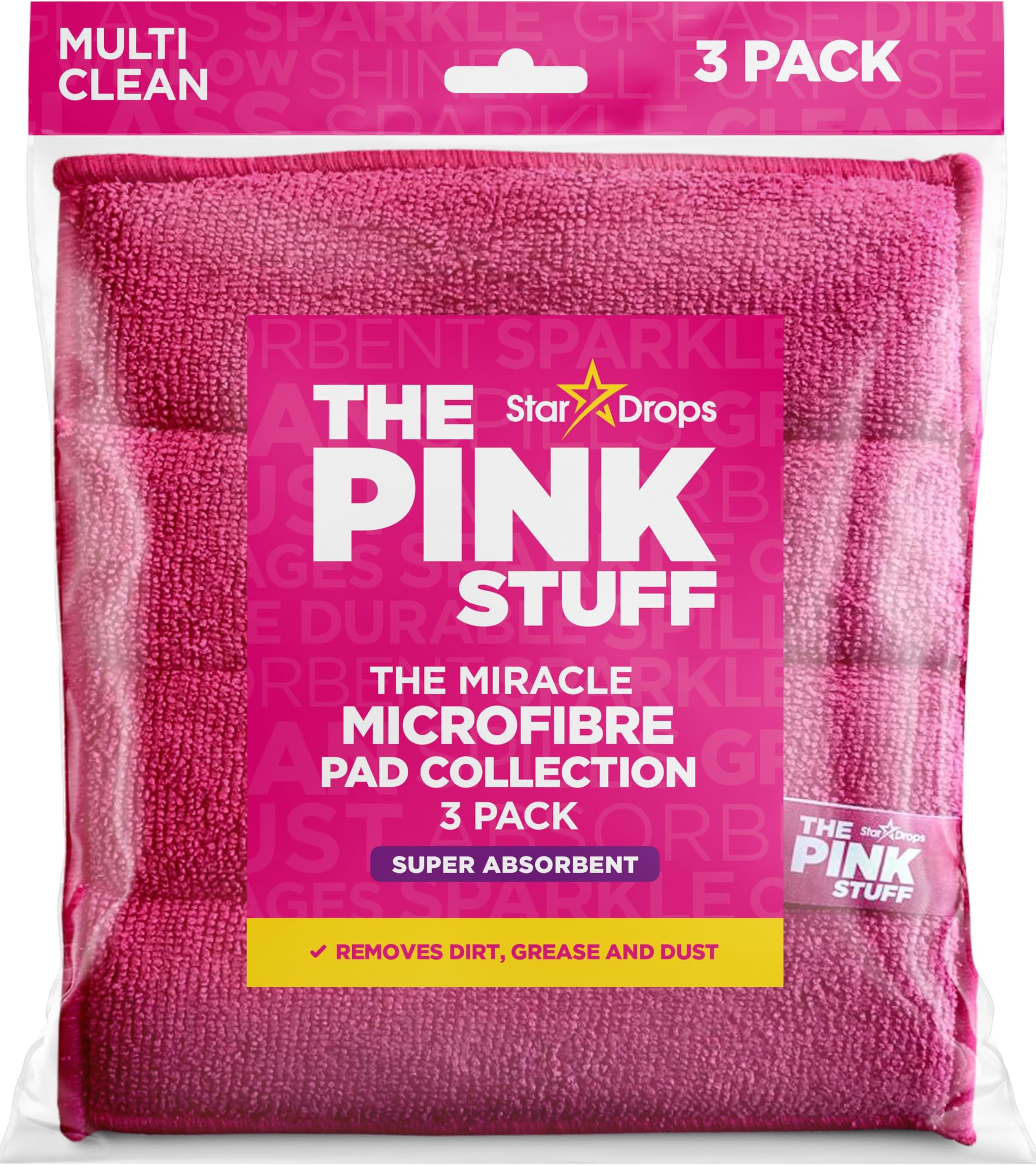 The Pink Stuff – Miracle Microfibre Pad Collection 3 Pack