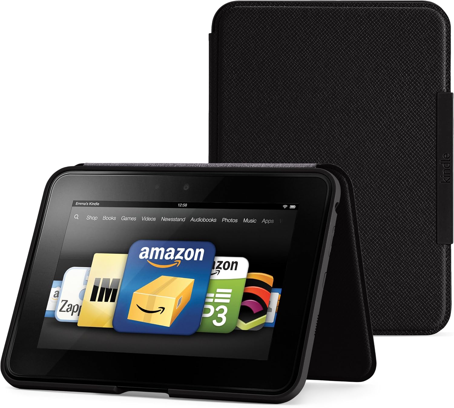 Amazon Kindle Fire HD 7" (Previous Generation) Standing Leather Case, Onyx Black (will only fit Kindle Fire HD 7", Previous Generation) - will not fit new Fire HD 7