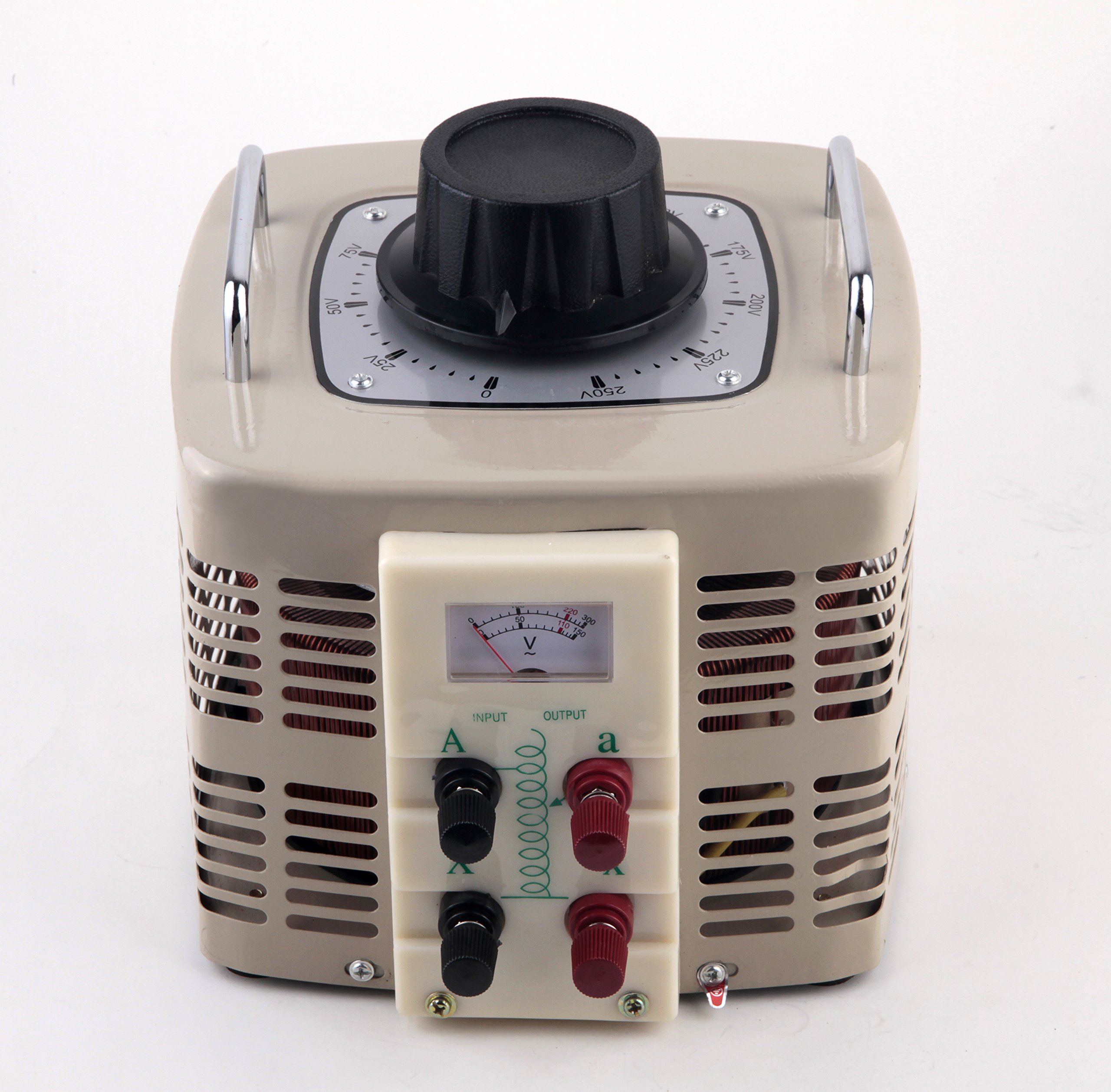 Variac Transformador Variable 5 KVA 20A Salida 0-250V AC Voltímetro Analógico Integrado para Laboratorio e Industria