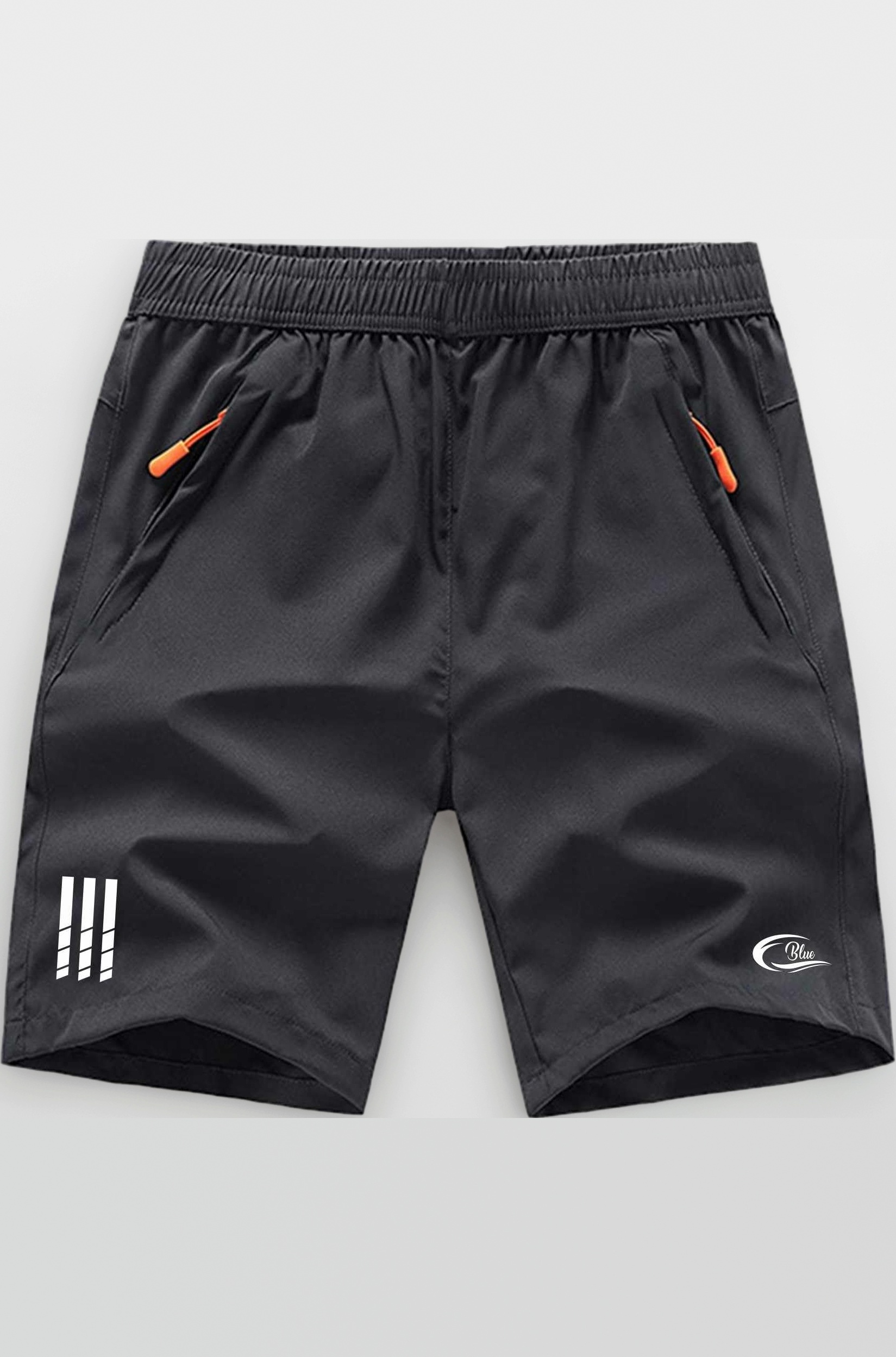 CBlue Men's Outdoor Quick Dry Lightweight Sports Shorts with 2 Zipper Pockets, Breathable Hiking Running Gym Workout Athletic Shorts