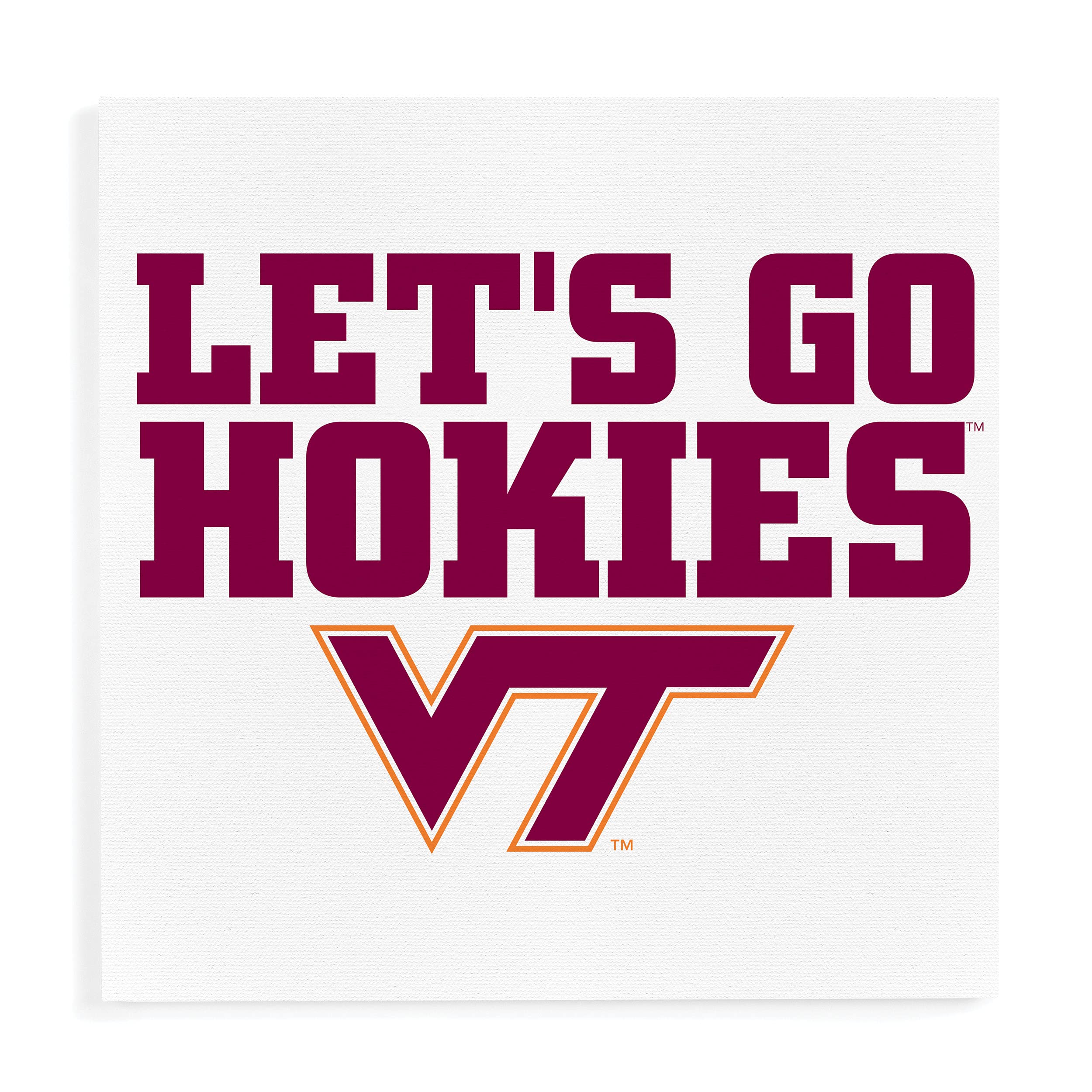 P. Graham Dunn Go Virginia Tech Chant Maroon & Orange 19.75 x 19.75 Canvas Decorative Art Sign