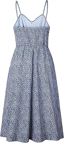 Miniatura 6 de Angashion - Vestido floral de verano estilo bohemio para mujer con botones bolsillos y tiras ajustables