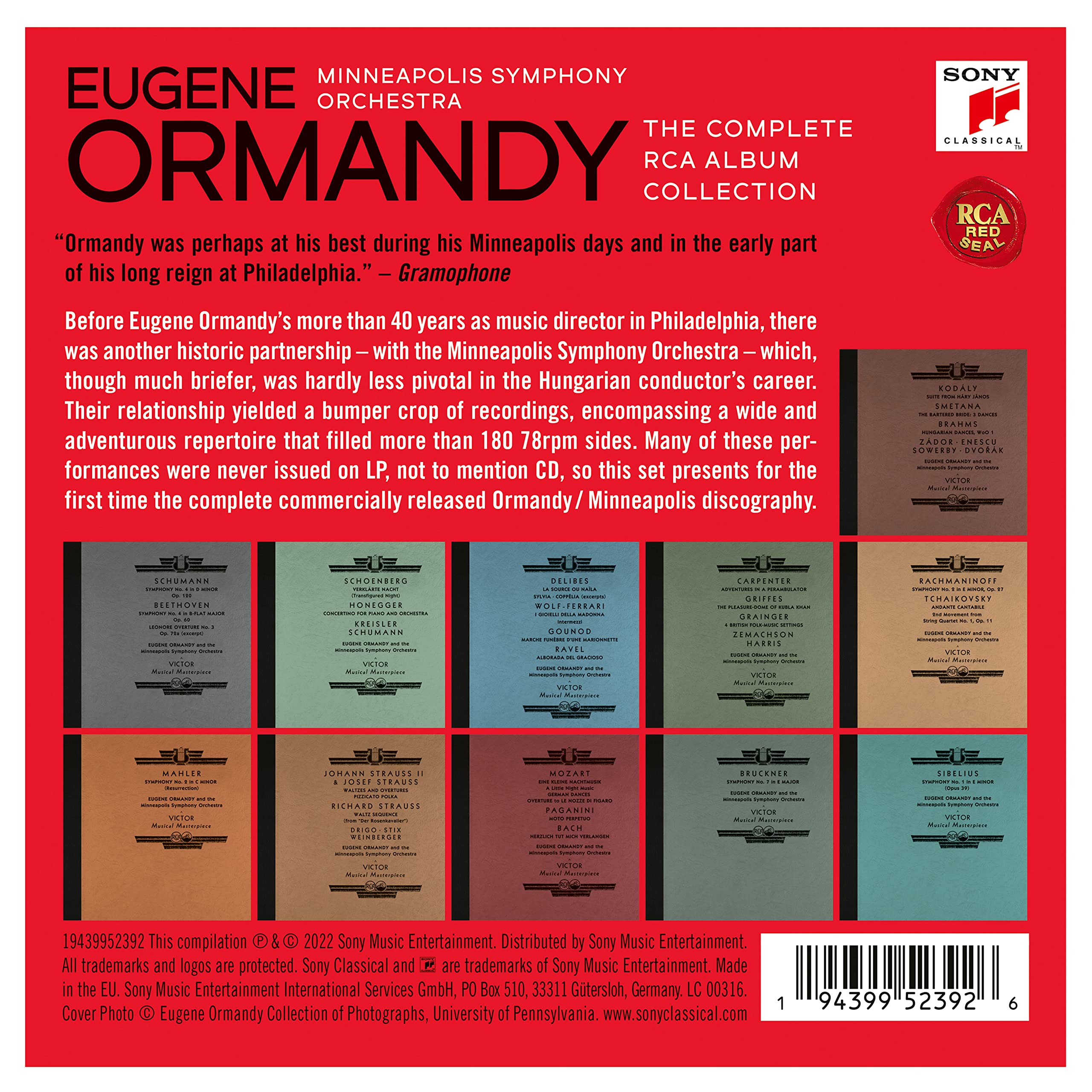 Eugene Ormandy Conducts the Minneapolis Symphony Orchestra - The Complete RCA Album Collection [1