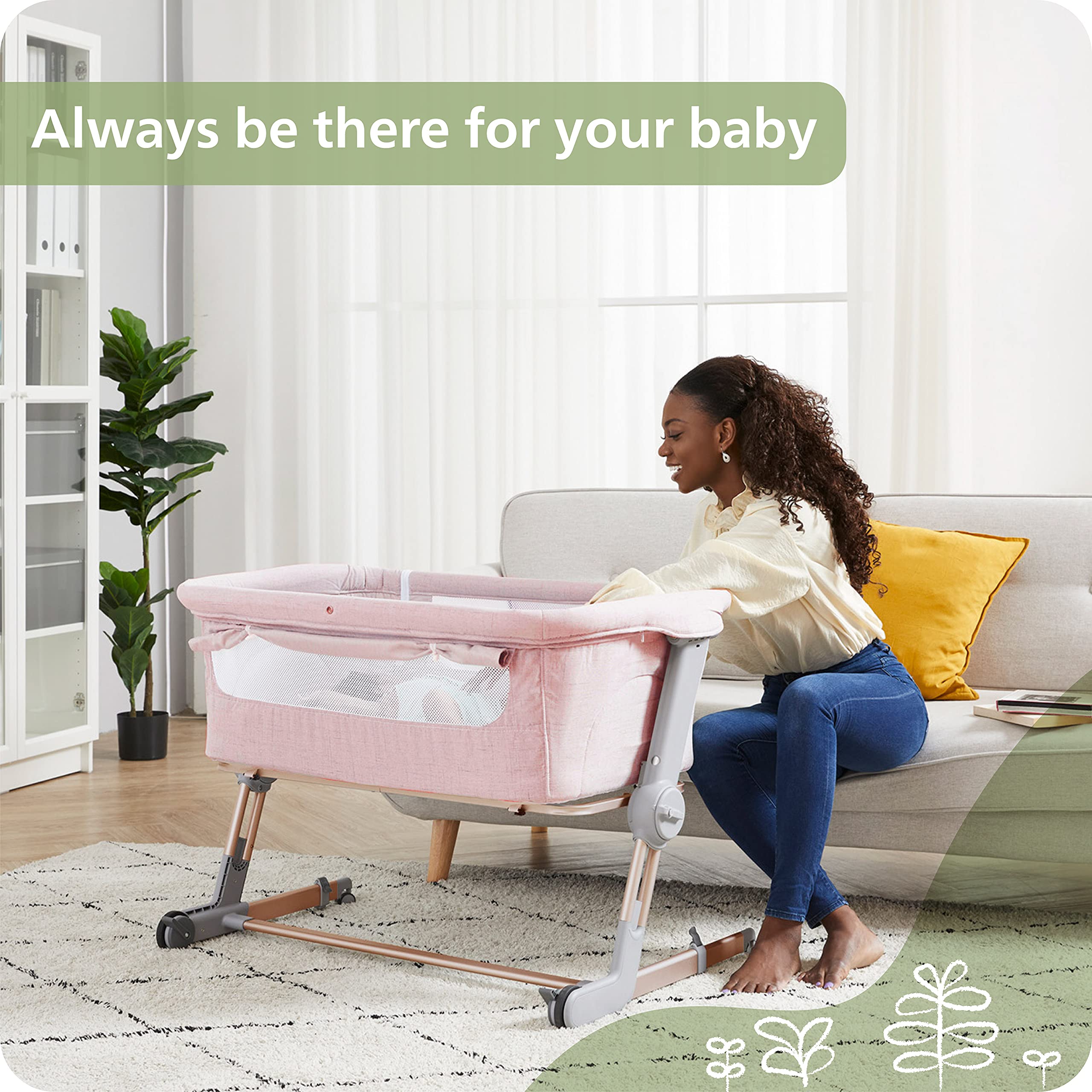 Unilove Hugme Plus Bedside Sleeper Baby Bassinet Portable Crib