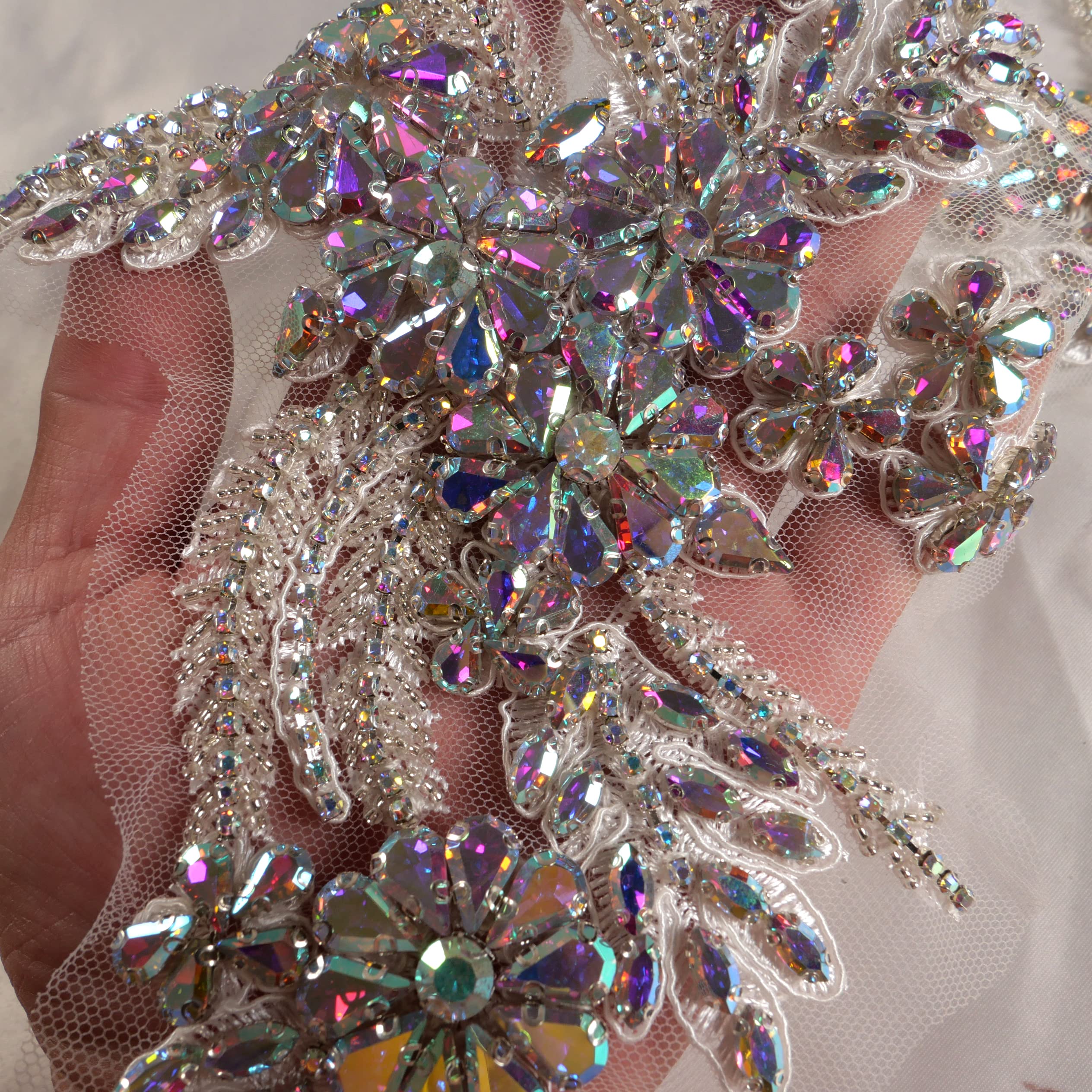 TOPQUEEN SP56 Parches De Diamantes De Imitación Con Cuentas De Cristal Hechos A Mano Faja