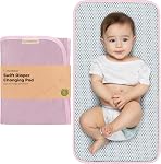 KeaBabies Plaque de changement de couche portable, facile à essuyer, 25x13 (Prairie)---Le tapis pliable imperméable pour sac à couches, compact, léger, nouveau-né, bébé, bébé changeur voyage essentiel