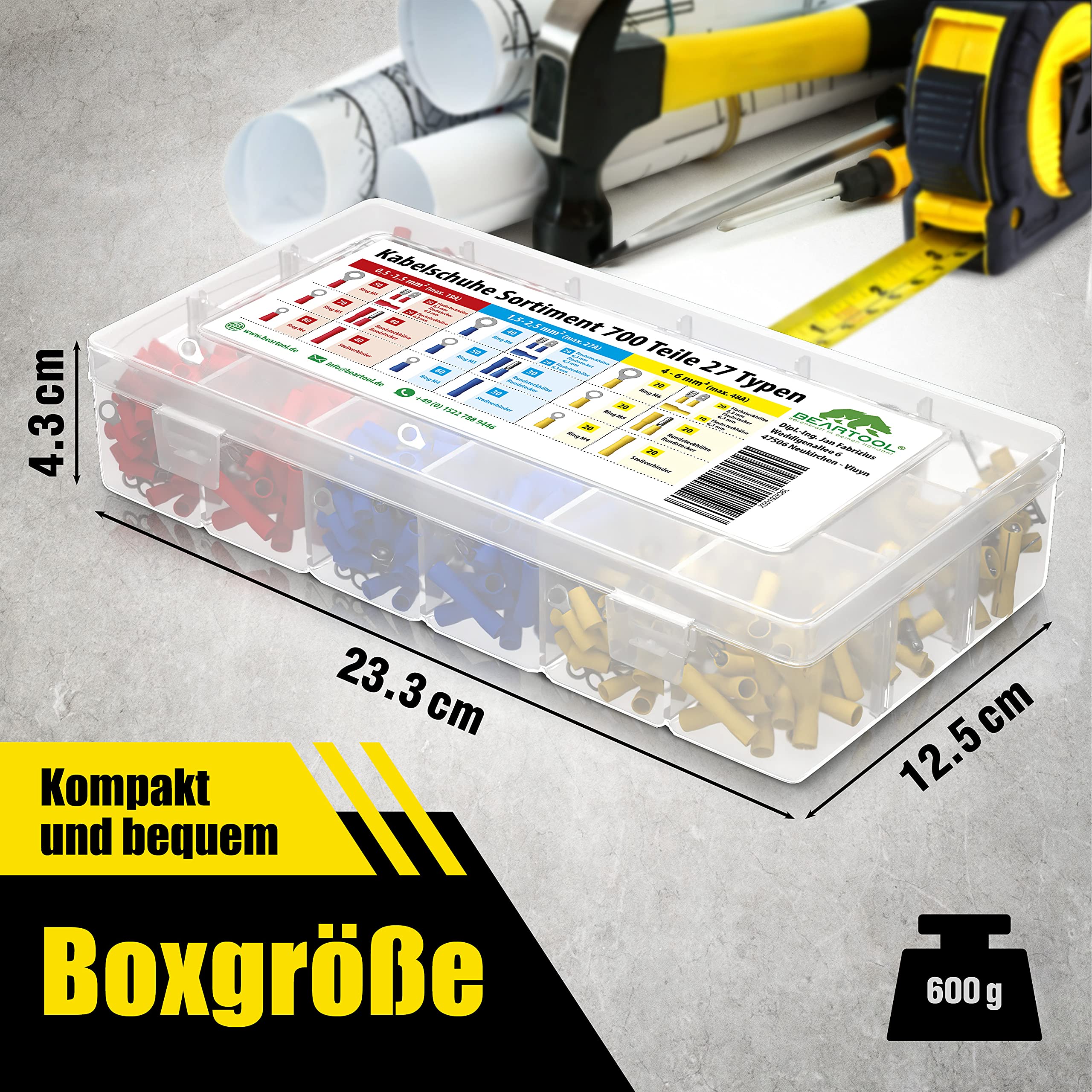 Connettori Piatti Manicotti Crimp 0,5-6 Mm² – Kit Capicorda 2,8/4,8/6,3 Mm, Fai Da Te Elettronica