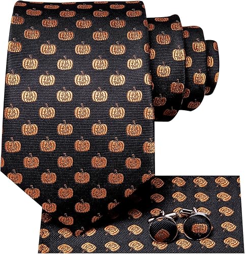 Miniatura 10 de Hi-Tie Conjunto de gemelos clásicos con corbata a cuadros para hombre M