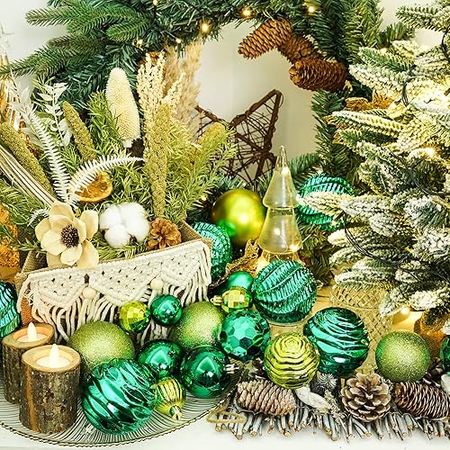 Miniatura 219 de XmasExp Juego de 24 mini esferas de Navidad inastillables para bolas de árbol de Navidad de 1.181 in/1.18 pulgadas (oro rosa)