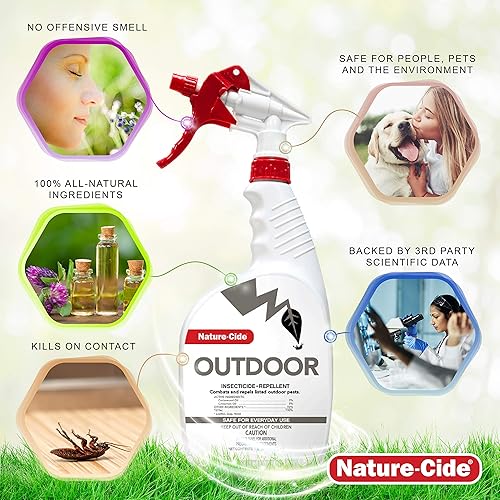 Miniatura 6 de Nature-Cide al aire libre Insecticida y repelente Repelente de plagas cucarachas arañas mosquitos y hormigas en aerosol para mantener su hogar