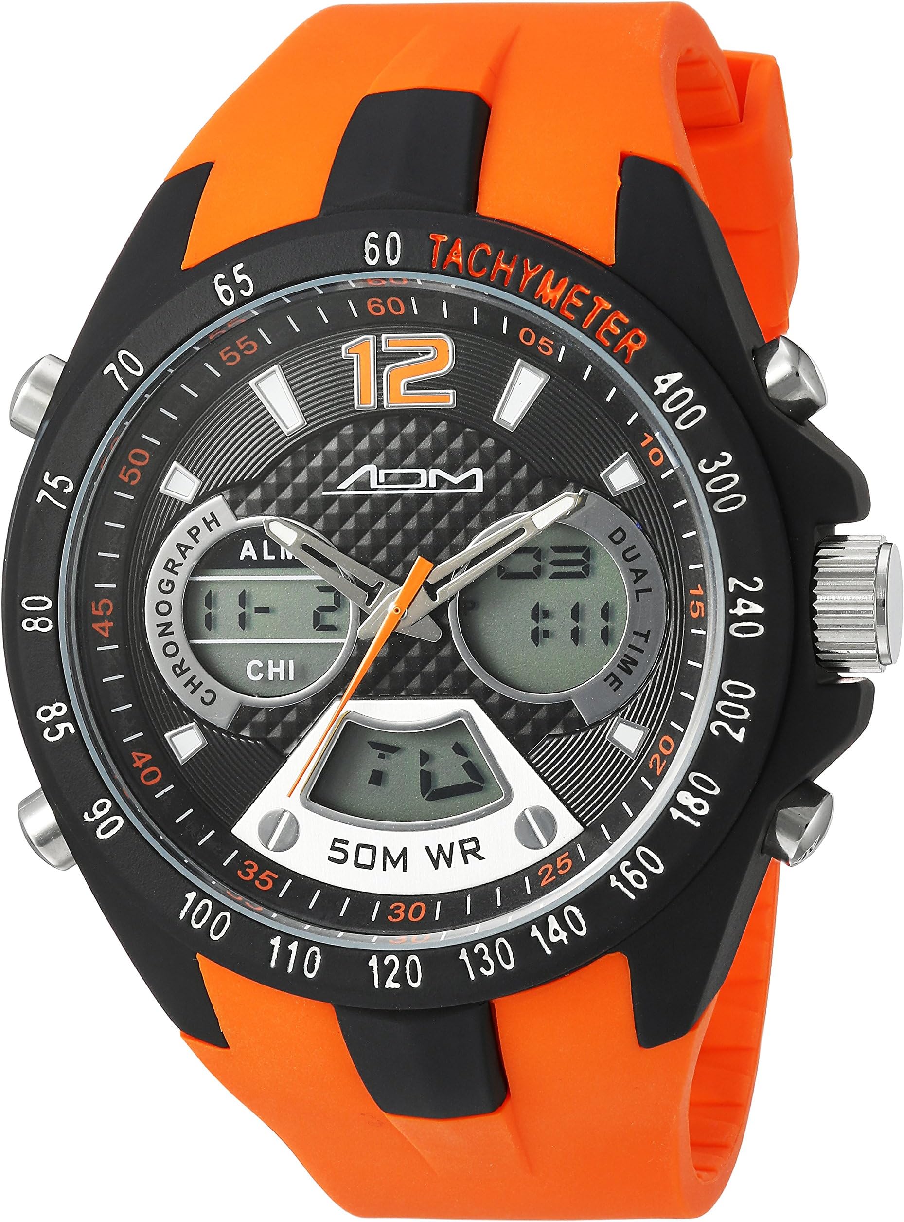 Men's ADS 4005 ORG Philadelphia Analog-Digital Display Japanese Quartz Orange Watch