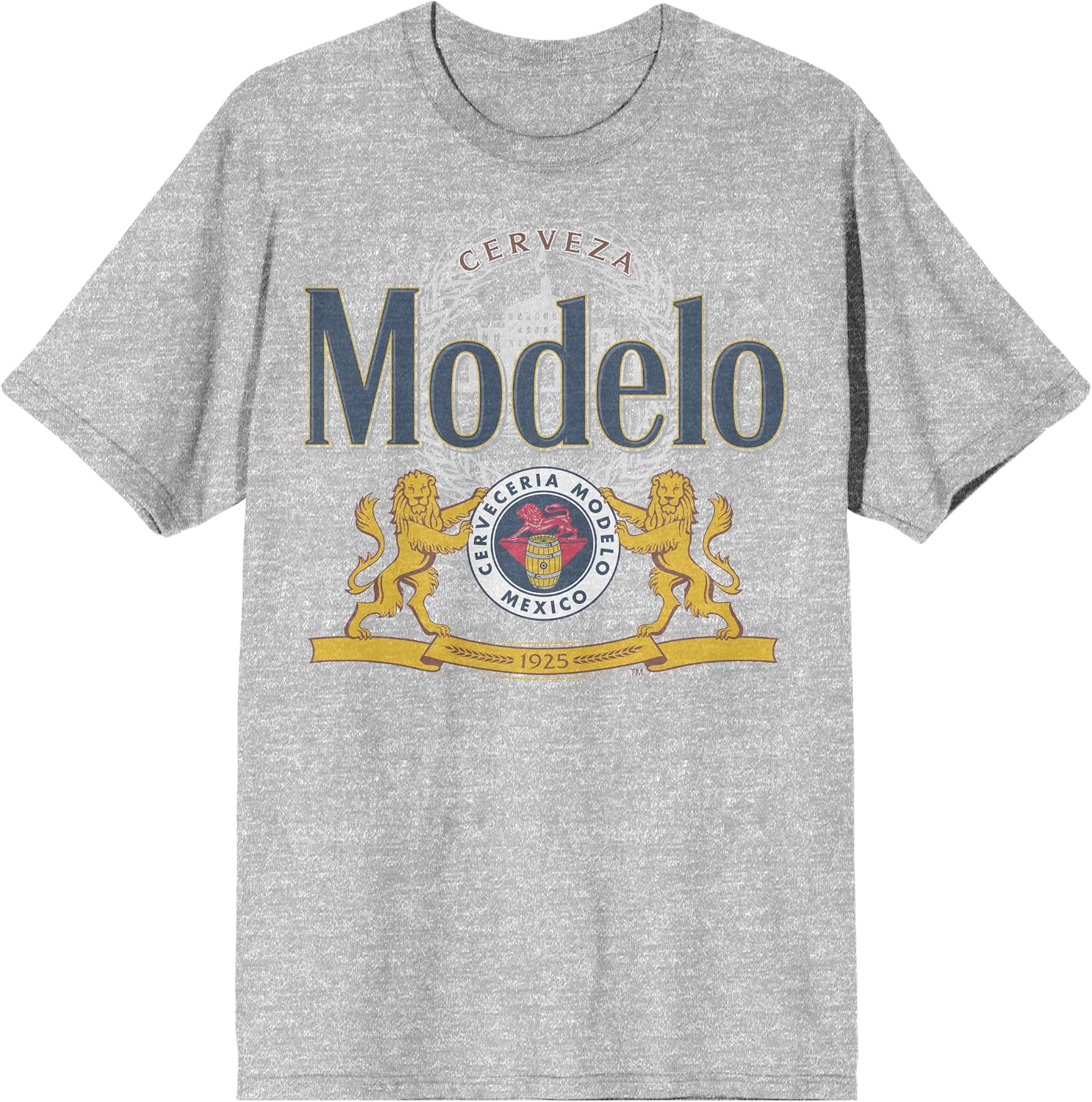 Bioworld Modelo Beer Logo Men's Gray T-Shirt Tee Shirt