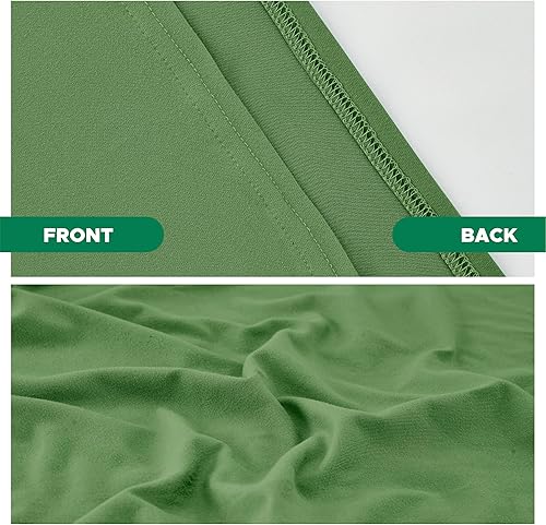 Miniatura 4 de Biscaynebay Funda decorativa para somier tamaño matrimonial y matrimonial XL, falda de cama elástica de punto de jersey lujosa envoltura de 4 lados