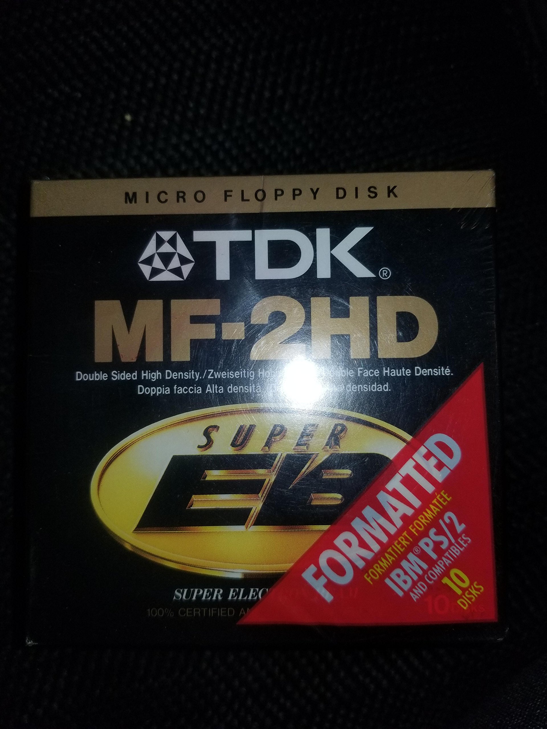 TDK - 10 Disquette - 1,4 Mo - Noir - PC - Média de stockage