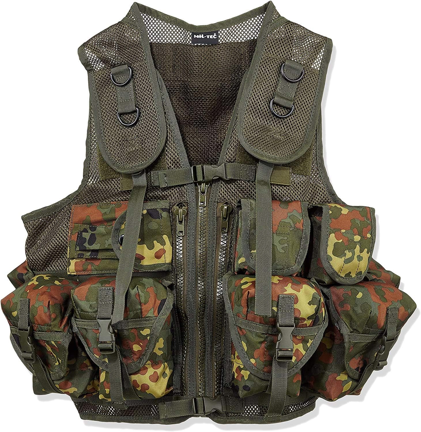 Mil-Tec 9 Pocket Tactical Vest (Flecktarn)