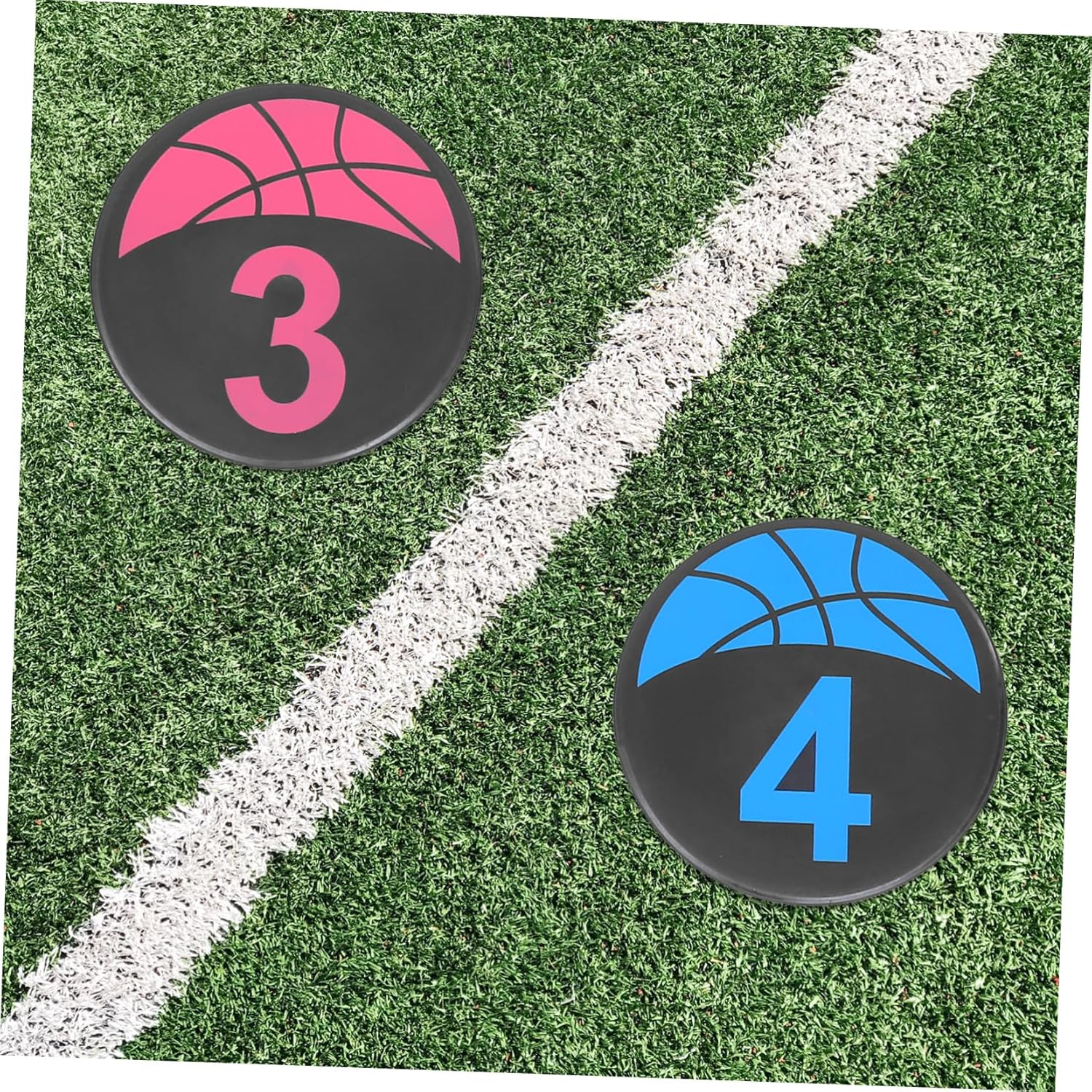 SUPVOX Digital Logo Plate Marker Spot Numbers Drills Large Gym Pink Number Mark Mat Discs Professional Marking