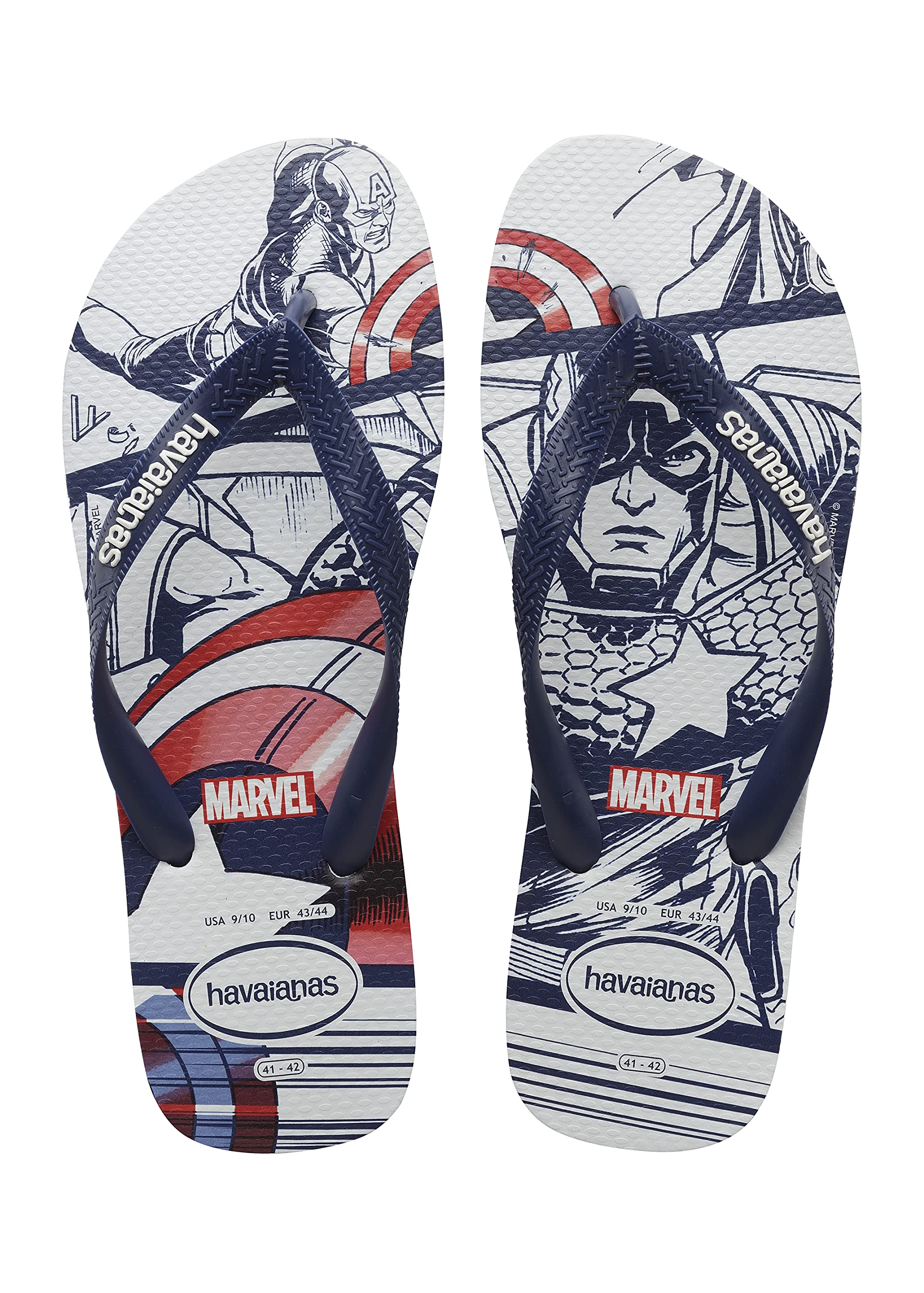 Havaianas Top Marvel Men FlipFlop Navy/Navy/White 6.5/7 UK