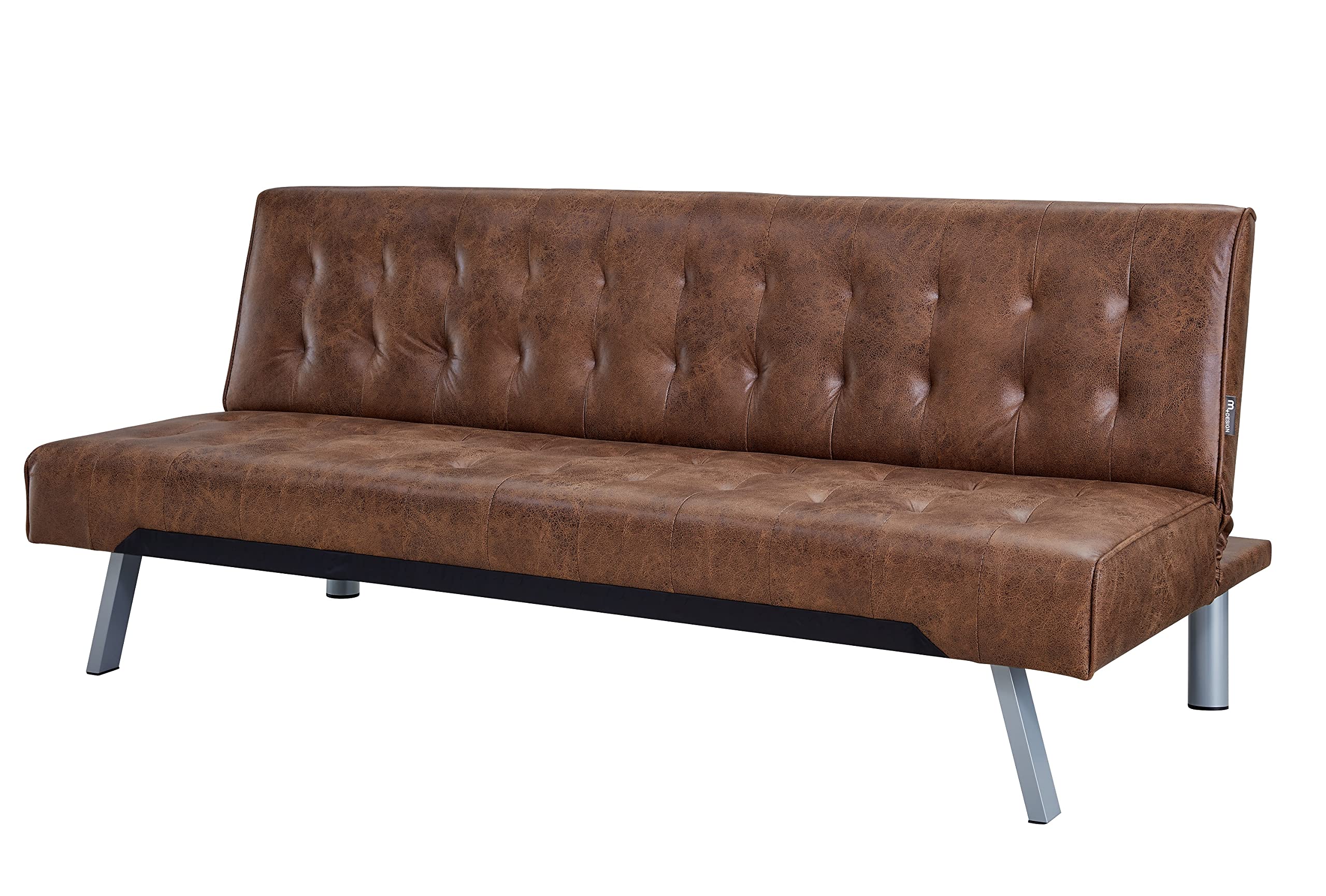 AVANTI TRENDSTORE Pedrilla - Divano elegante con funzione letto 1 piazza, in similpelle disponibile in diversi colori, dimensioni: LAP 180x80x77 cm