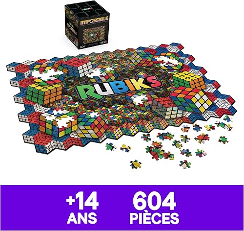 Rubik's Cube, Rubik's Impossible, Lenticular Jigsaw Puzzle of 604 Pieces, Ages 14 and Up - 2