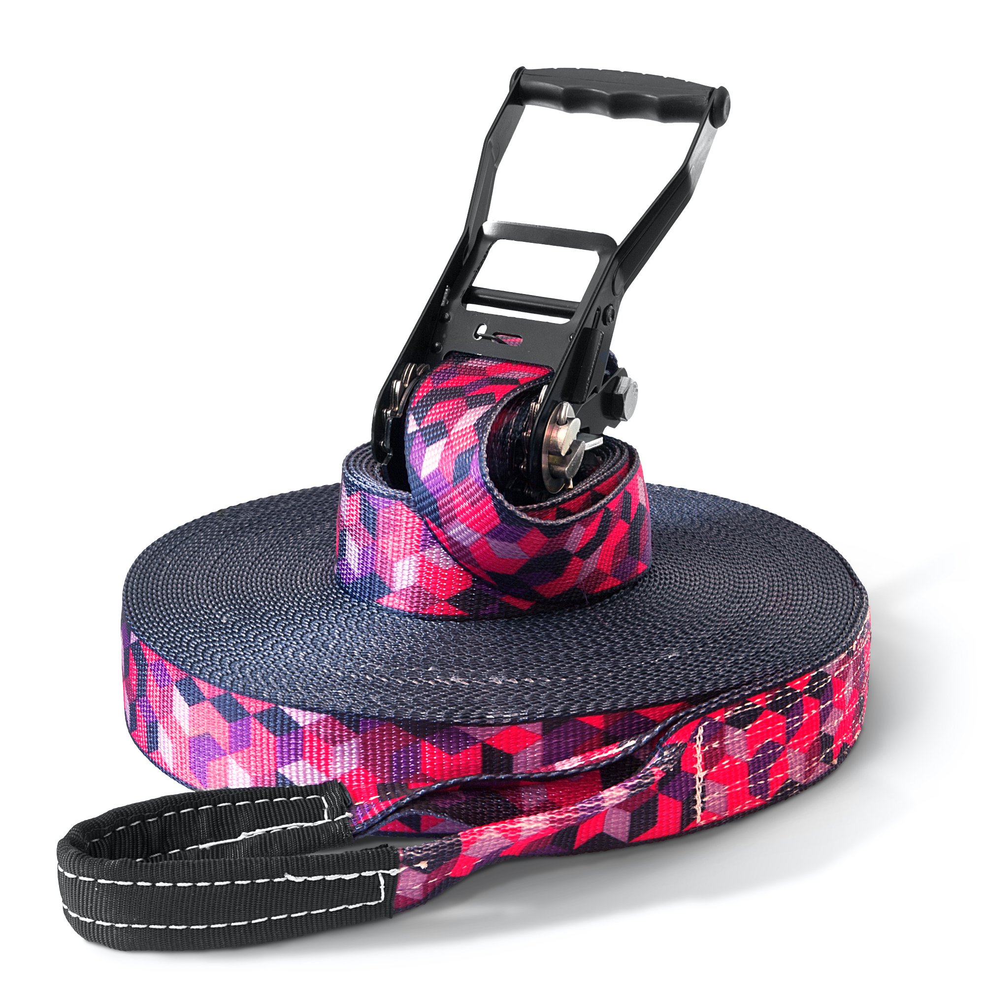 Slackline 15 m 25 m 35 m 5 cm Cubi Fantasia Borsa Protezione Albero Cricchetto