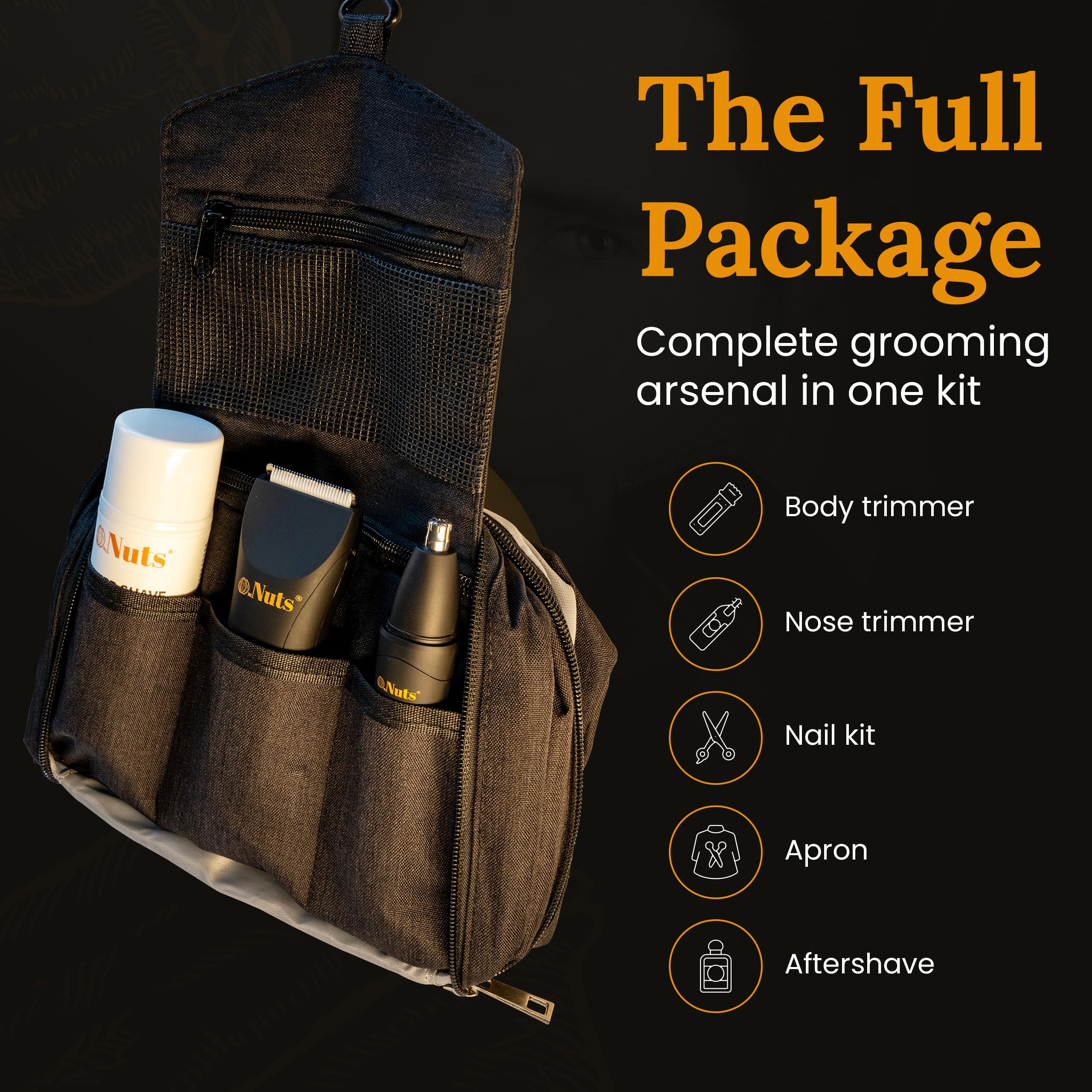 My Nuts Ultimate Men's Grooming Kit - Rasoio pubico compatto e potente per uomini, rasoio a palline, rasoio per palline, body Groomer per uomini, trimmer per peli del corpo per uomini, ideale per