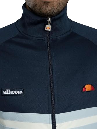 ellesse Men's Rimini Track Top Jacket Off White/Navy