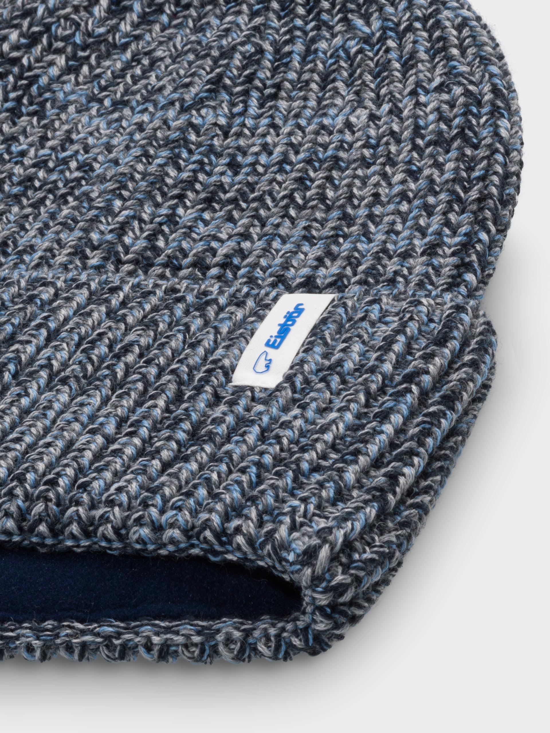 Eisbär Czapka męska i damska Swell niebieska – czapka zimowa z merynosów unisex z polarem chroni przed zimnem i wiatrem – czapka beanie z kopertą oddychająca termoregulacja kaptur z Austrii