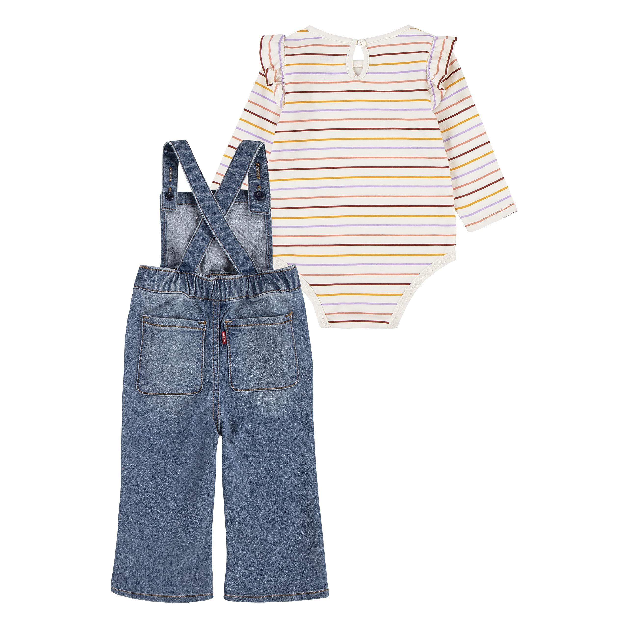 Levi's Lvg Ruffle Slv Flare Overall S 1ej297 Impostare Bimba 0-24