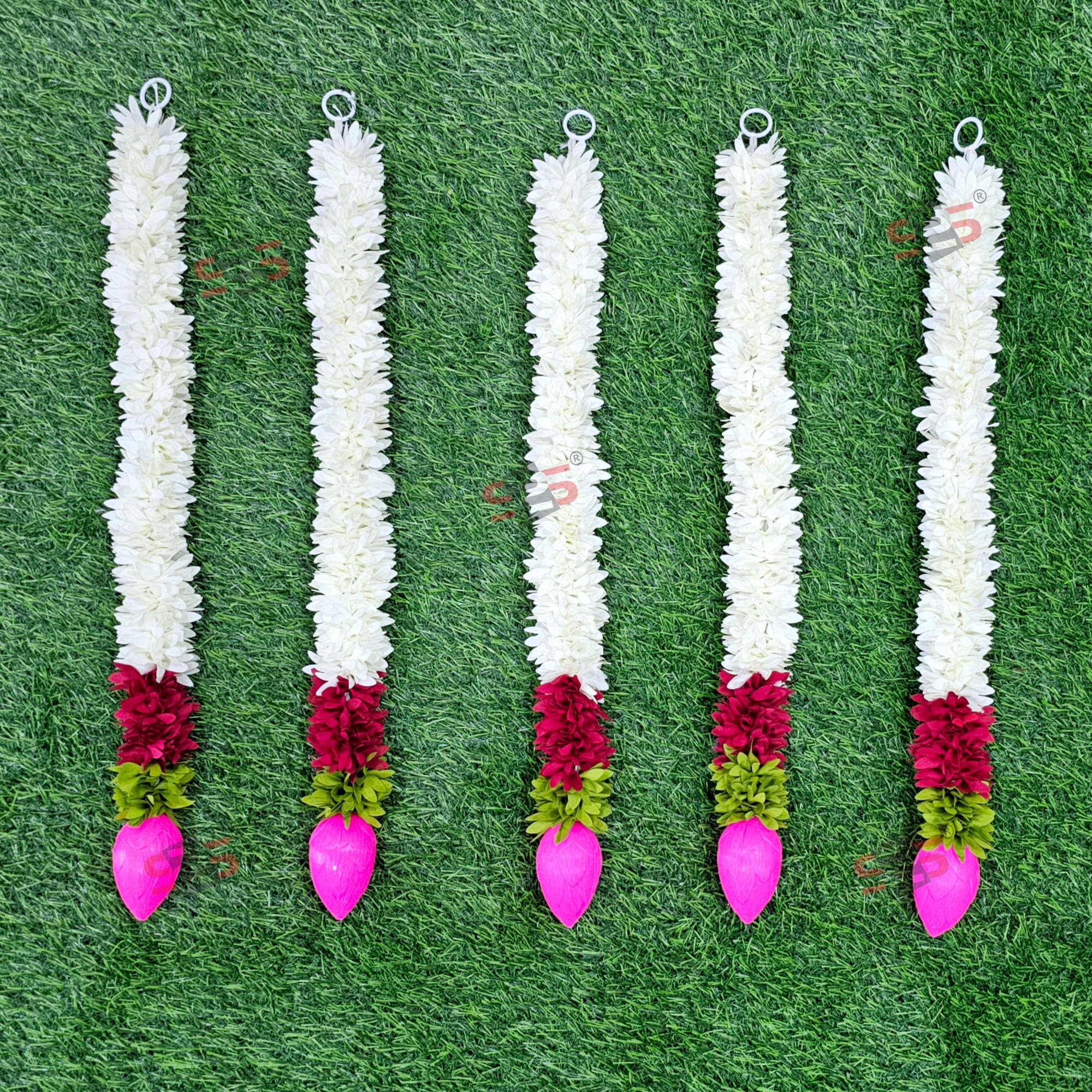 S2S Artificial Fabric Gajra Jasmine Marigold Flower Strings Wedding Decorations,Event Decor. Perfect for Diwali,Ganpati & Pooja/Temple/Mandir Decoration (Pack of 5) (Each Ladi Size 24in) (B0CXTBGXDY) Amazon Price History, Amazon Price Tracker