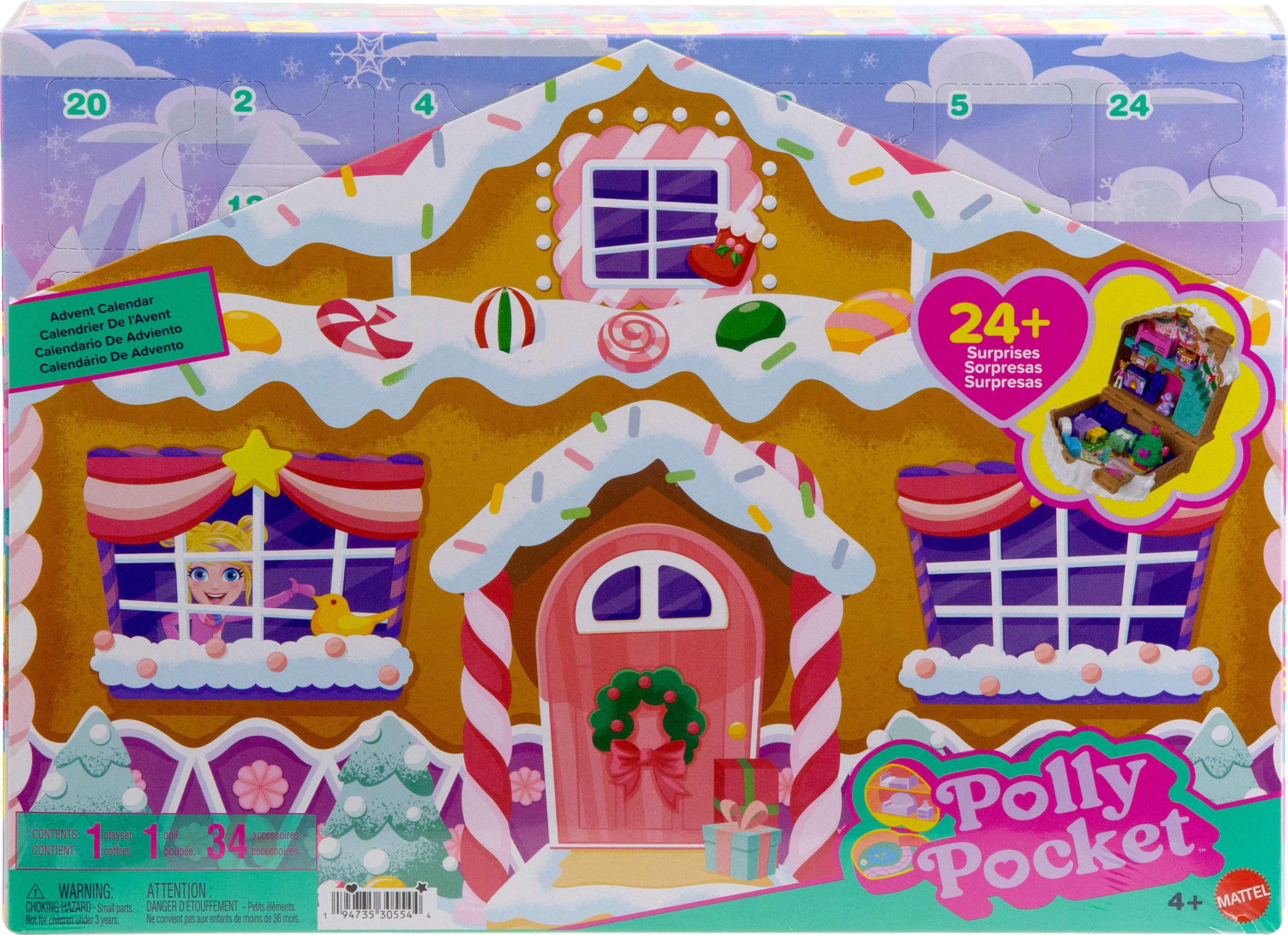 Poly Pocket Polly Pocket Dolls Advent Calendar Gingerbread House