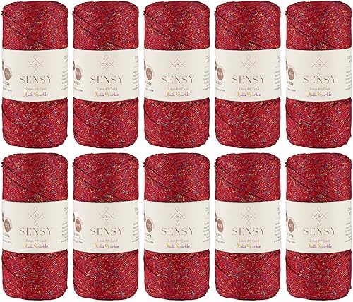 Miniatura 166 de Sensy Premium 2mm 76 Metros de Cuerda de Poliéster 100% Cordón de Polipropileno Cordón de Macramé 2mm Cordón para Bolso de Crochet Hilo de Crochet