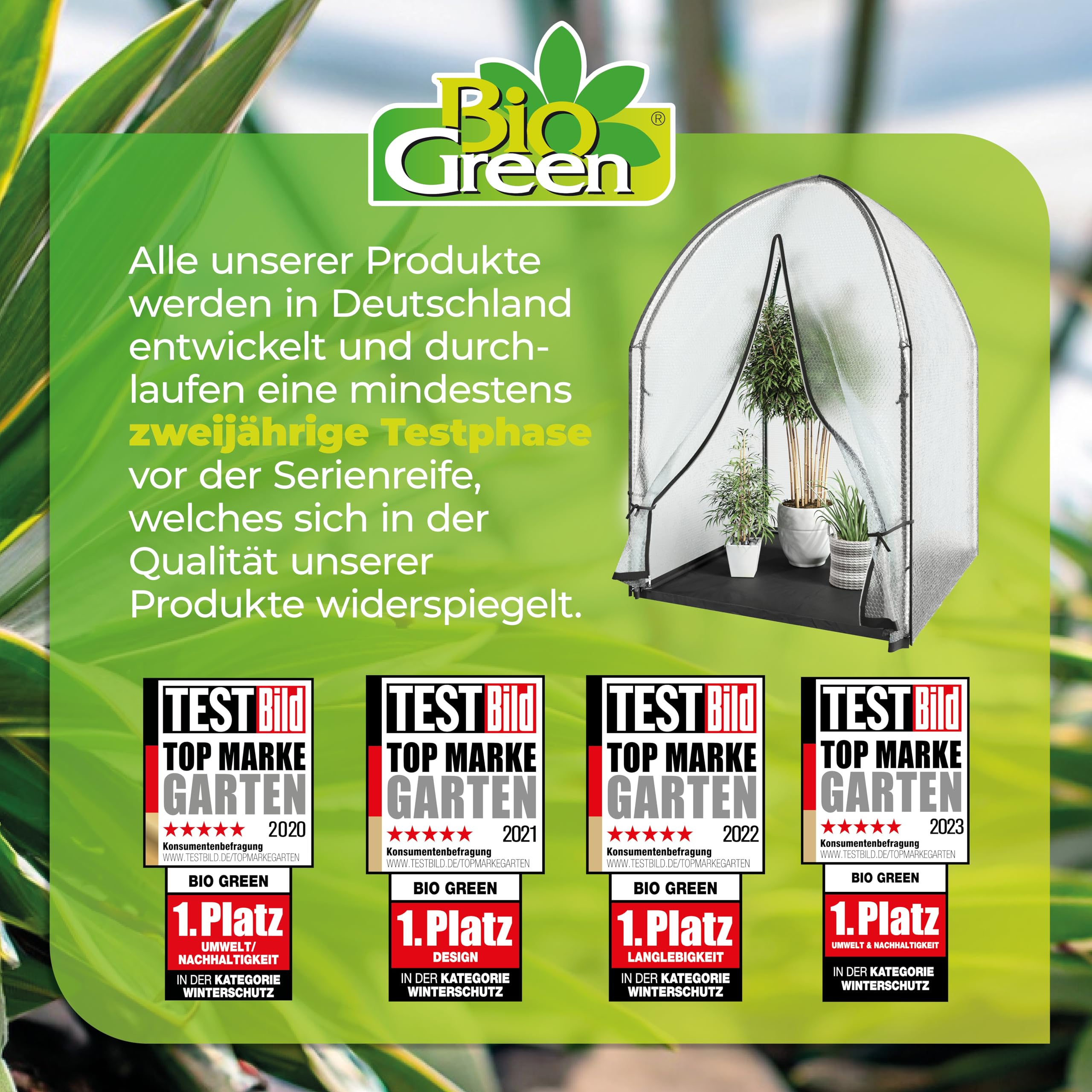 Bio Green ICEDOME Überwinterungszelt für Pflanzen 3-lagig UV-beständig B 120 x T 120 x H 183 cm