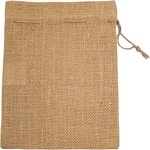 Miniatura 3 de COTTON CRAFT Bolsas de regalo de yute con cordón, paquete de 24 unidades de 4 x 6 pulgadas, reutilizables, 100% arpillera de yute, versátiles,