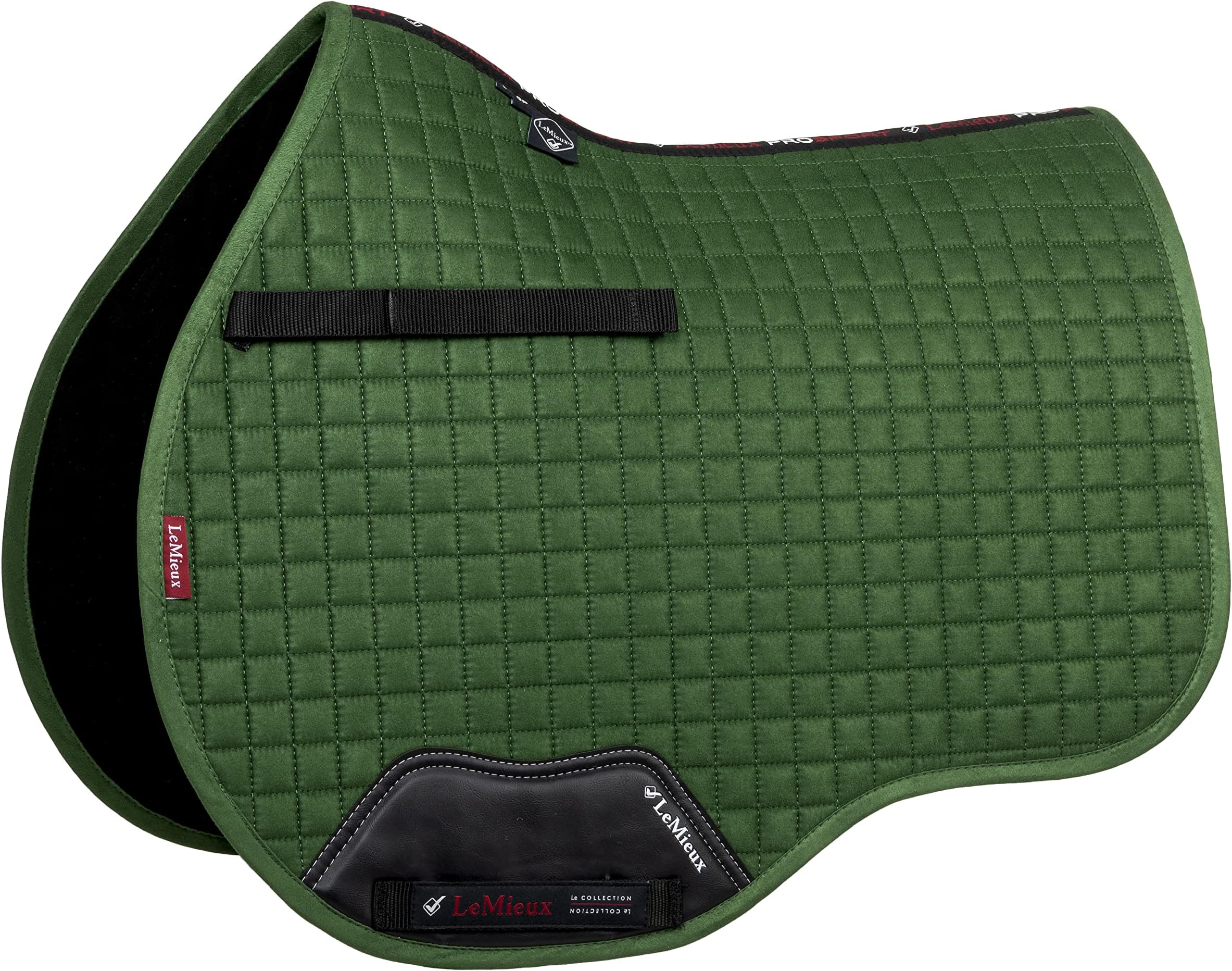 LeMieux General Purpose Suede Square Saddle Pad - English Saddle Pads for Horses - Equestrian Riding Equipment and Accessories (Hunter Green)