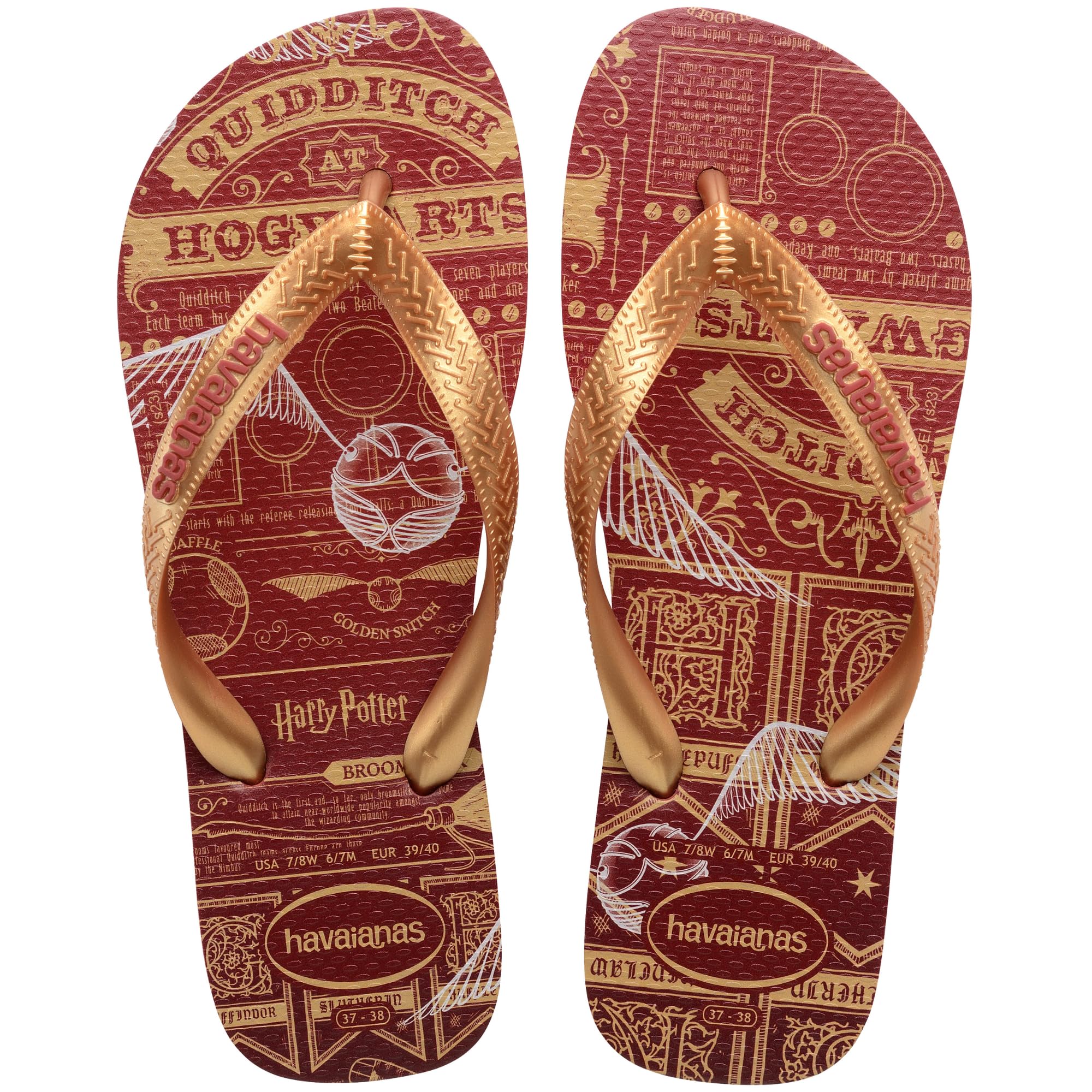 Havaianas - Harry Potter, Chanclas Cómodas, Duraderas y Ligeras, Suela con Elementos Icónicos, Adultos Unisex