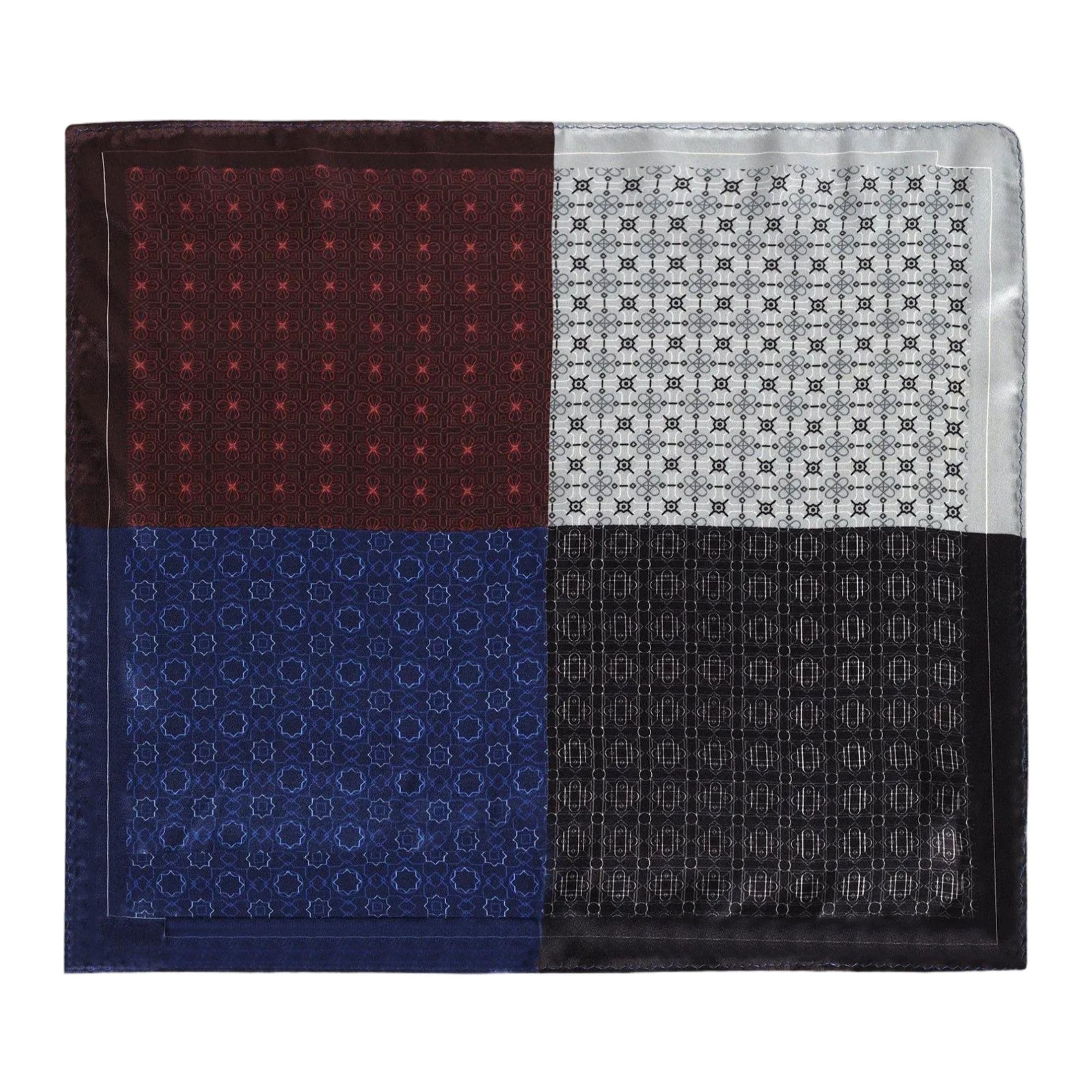 blackberrys Men Off White Geometric Pocket Squares-picture-16