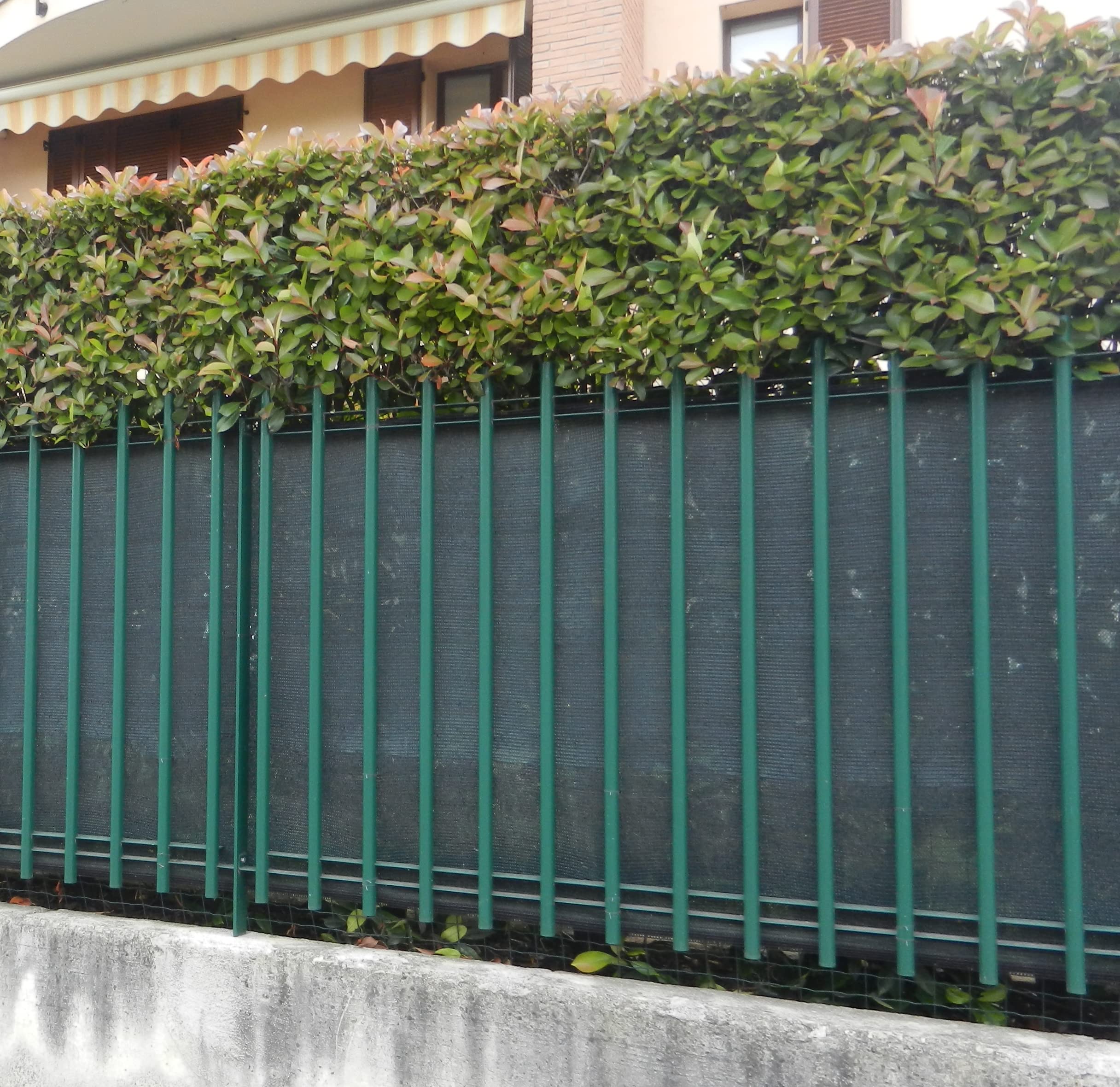 TENAX Malla de Ocultación Soleado 2,00x50 m Verde, Malla Tejida para Ocultar Terrazas, Balcones y Jardines
