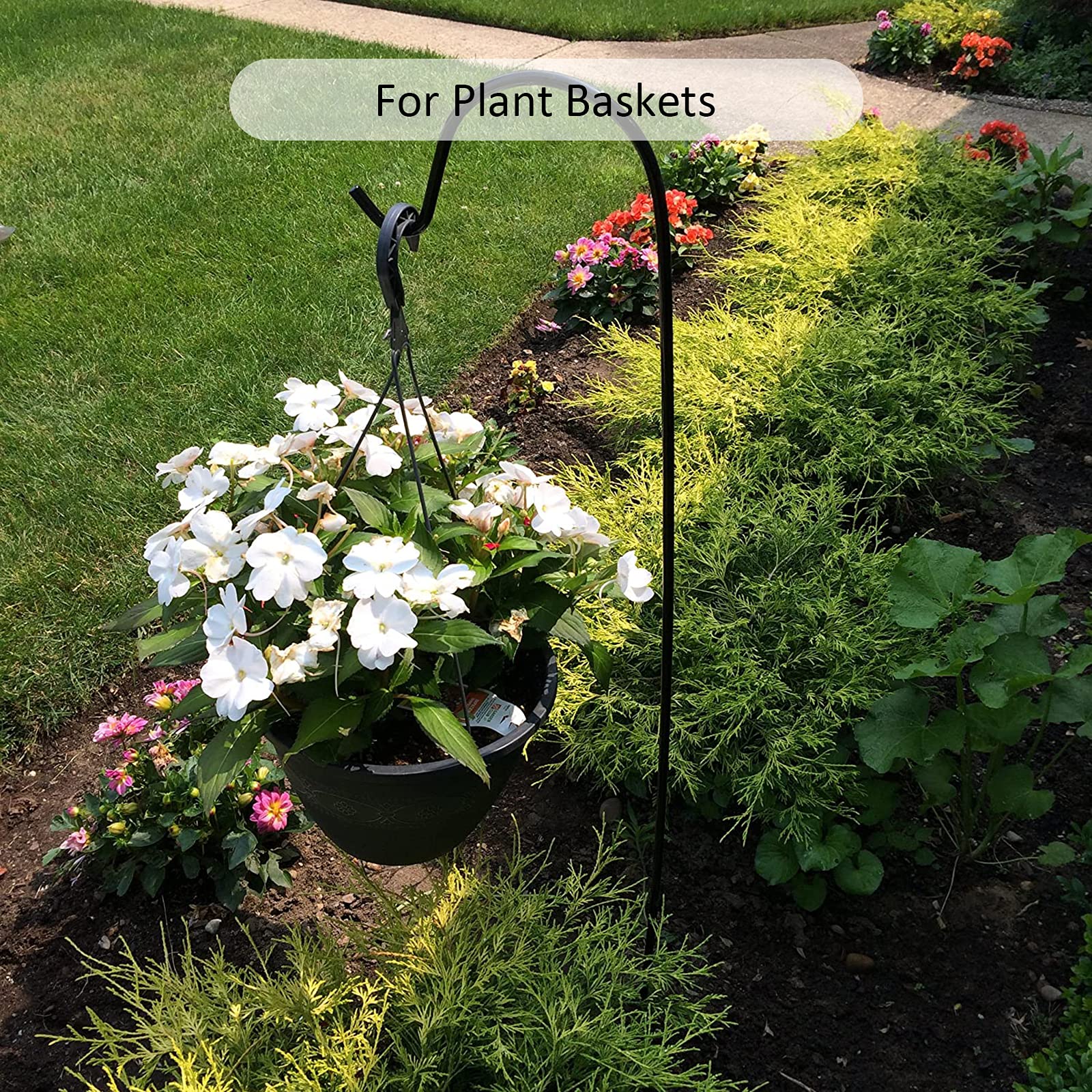 2 Ganci Da Giardino Metallico 100cm - Supporto Per Lanterne, Vasetti, Uccelli - Foto 2