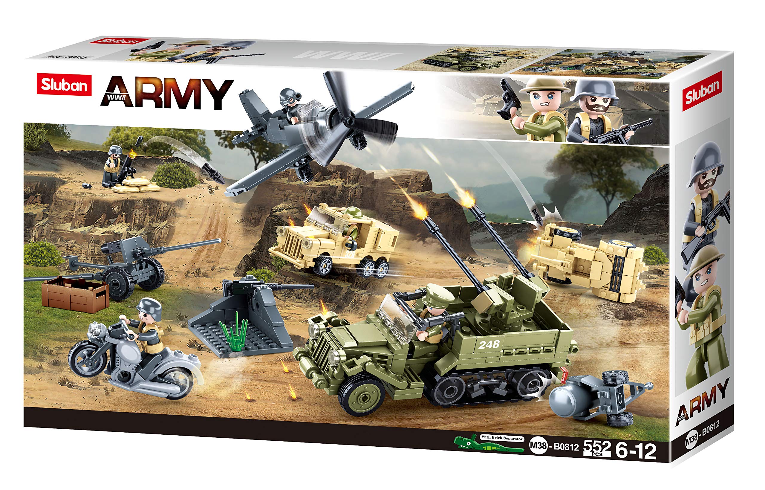 Sluban Klemmbausteine Morsetto SL07172, WWII – Mini set di