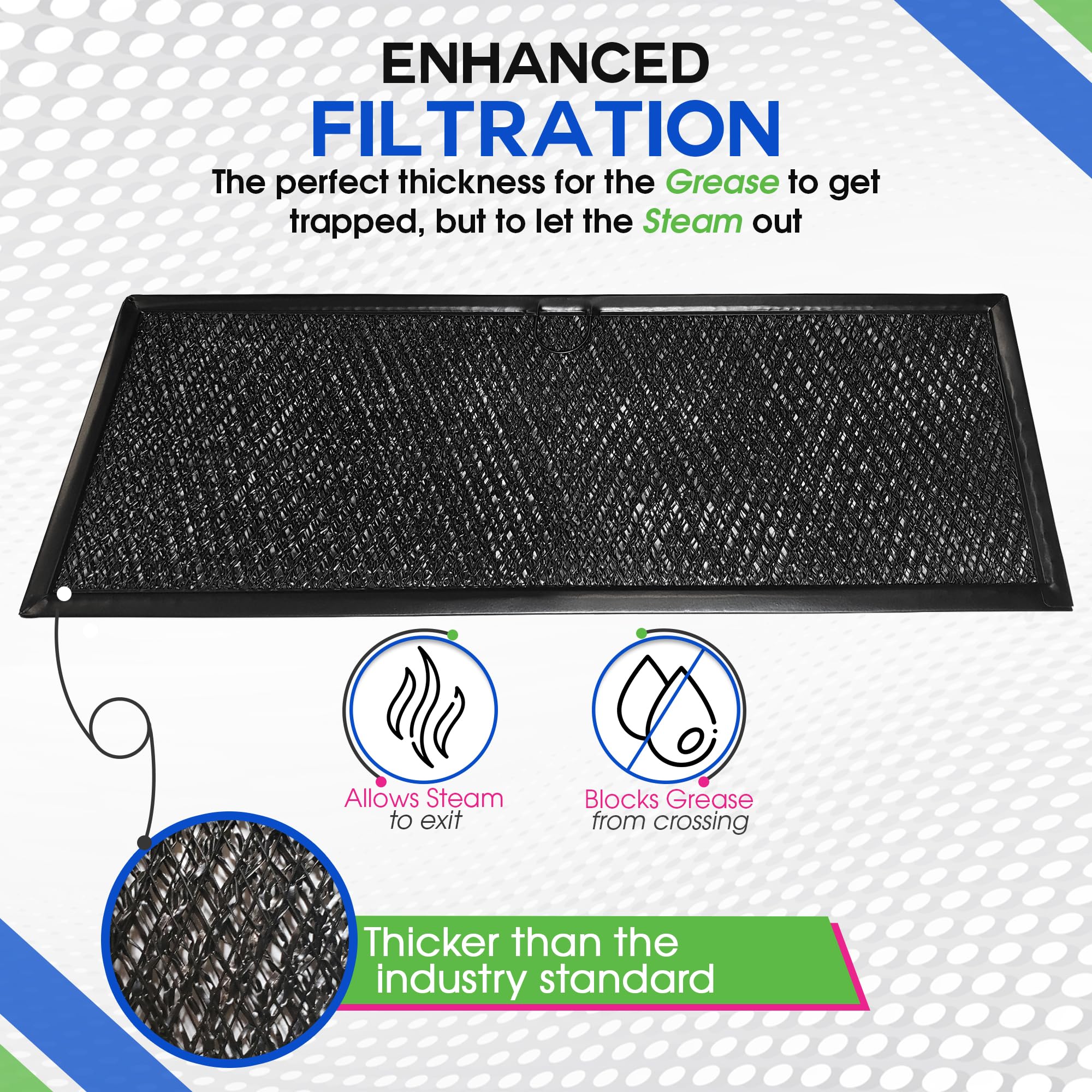 Downdraft Stovetop Filter 5.67 X 15.63 Replacement For