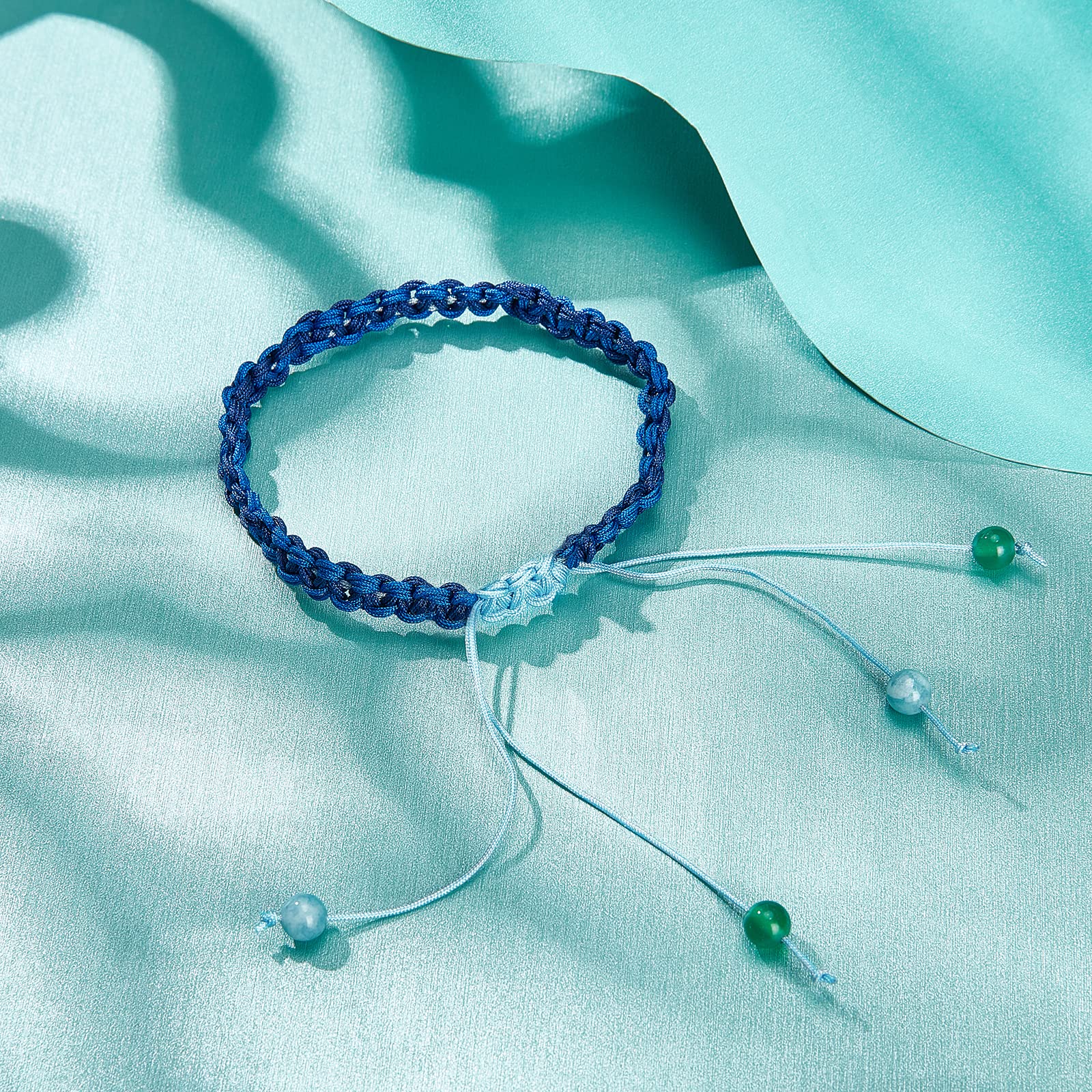 PH PandaHall Corda In Nylon Per Perline: 4 Bobine Blu (0.8mm, 45m L'una) Per Macramè E Gioielli - 5