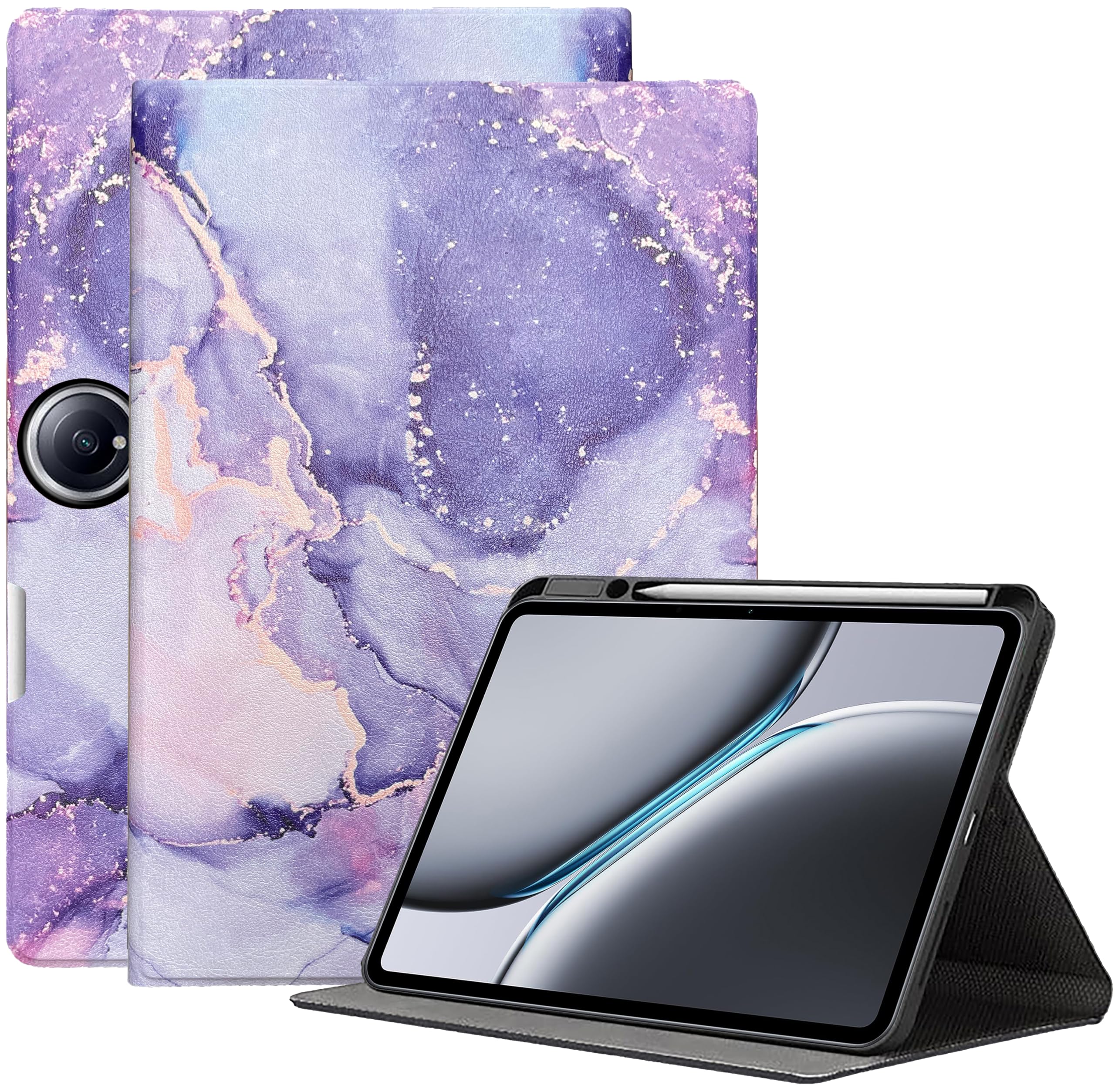 ProElite Book Cover Case for OnePlus Pad 2 12.1 inch Cover, Smart flip case Book Cover for OnePlus Pad 2 12.1 inch Tablet with Pencil Holder [Support Auto Sleep Wake Feature], Marble Purple (B0D94GMJ7Z) Amazon Price History, Amazon Price Tracker