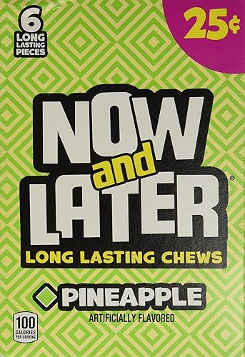 Miniatura 4 de Now and Later Caramelo con sabor a piña Twenty Four Barras de 6 piezas de 0.93 oz por Farleys and Sathers Foods