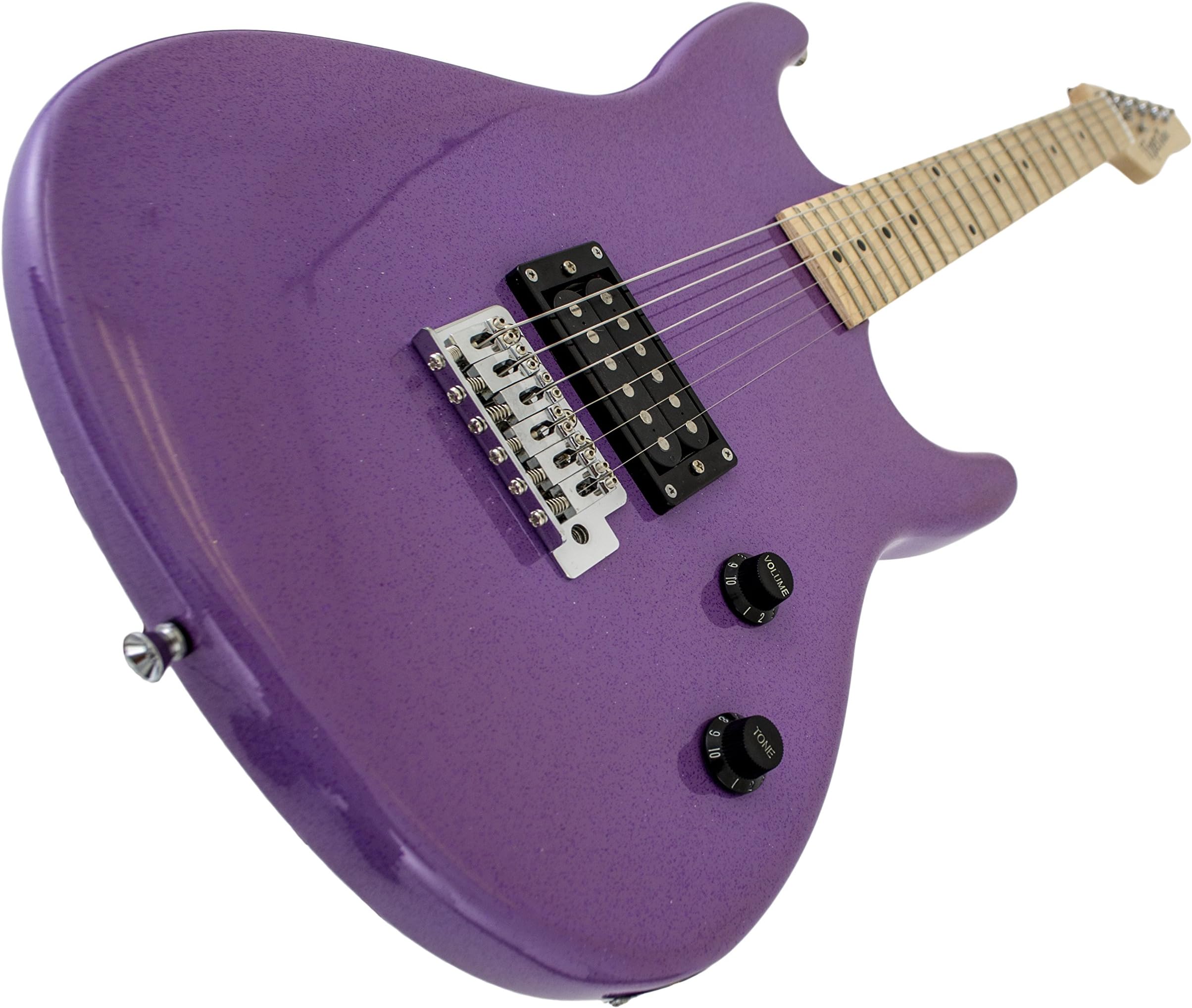 39 Inch SPARKLE PURPLE Electric Guitar & Carrying Case & Accessories, (Guitar, Whammy Bar, Strap, Cable, Strings, & DirectlyCheap(TM) Translucent Blue Medium Guitar Pick)