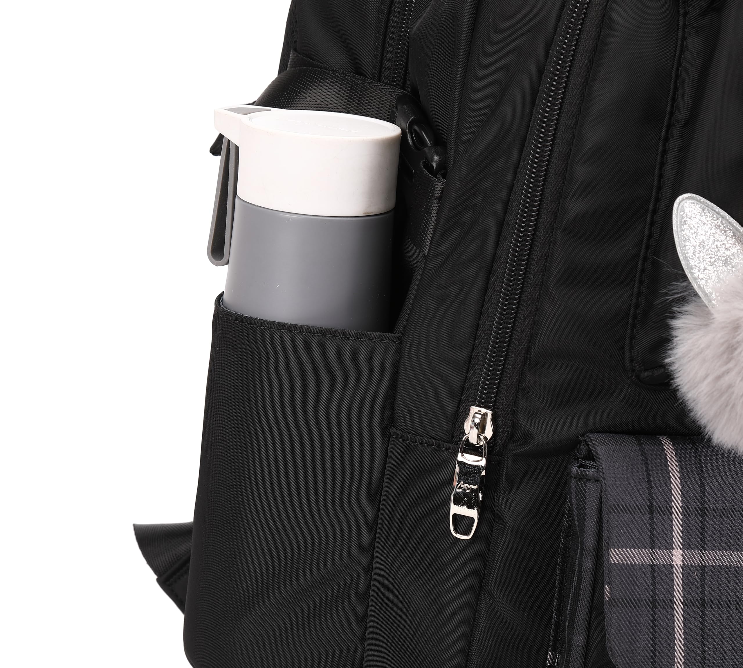 Joymoze Mochila mona para niña Adolescente Mochila diaria Mujeres Mochila Monedero Negro
