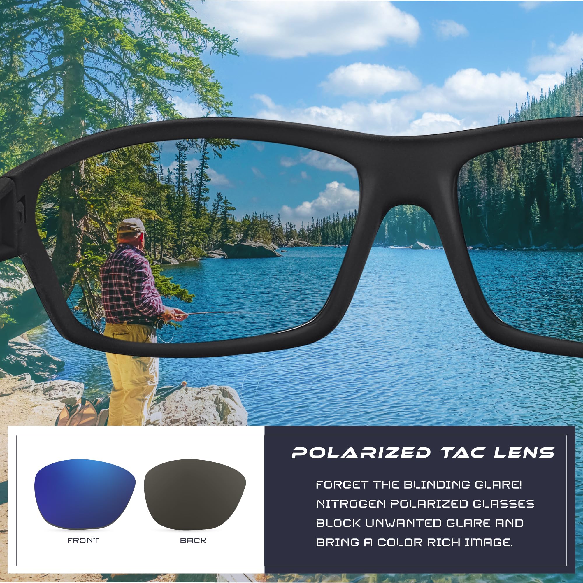 Nitrogen Gafas de sol polarizadas para hombre y mujer con protección UV400
