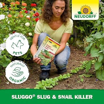 Neudorff Sluggo Slug & Snail Killer – Effective slug Control Against Slugs and Snails. No Slime Traces and no Visible Dead Slugs. for 250 m², 2.5 kg